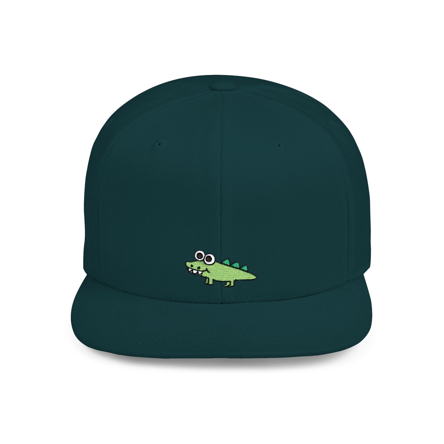 Icons Embroidered Crocodile Flat Bill Snapback – Lightweight, Custom Fit, Premium Quality