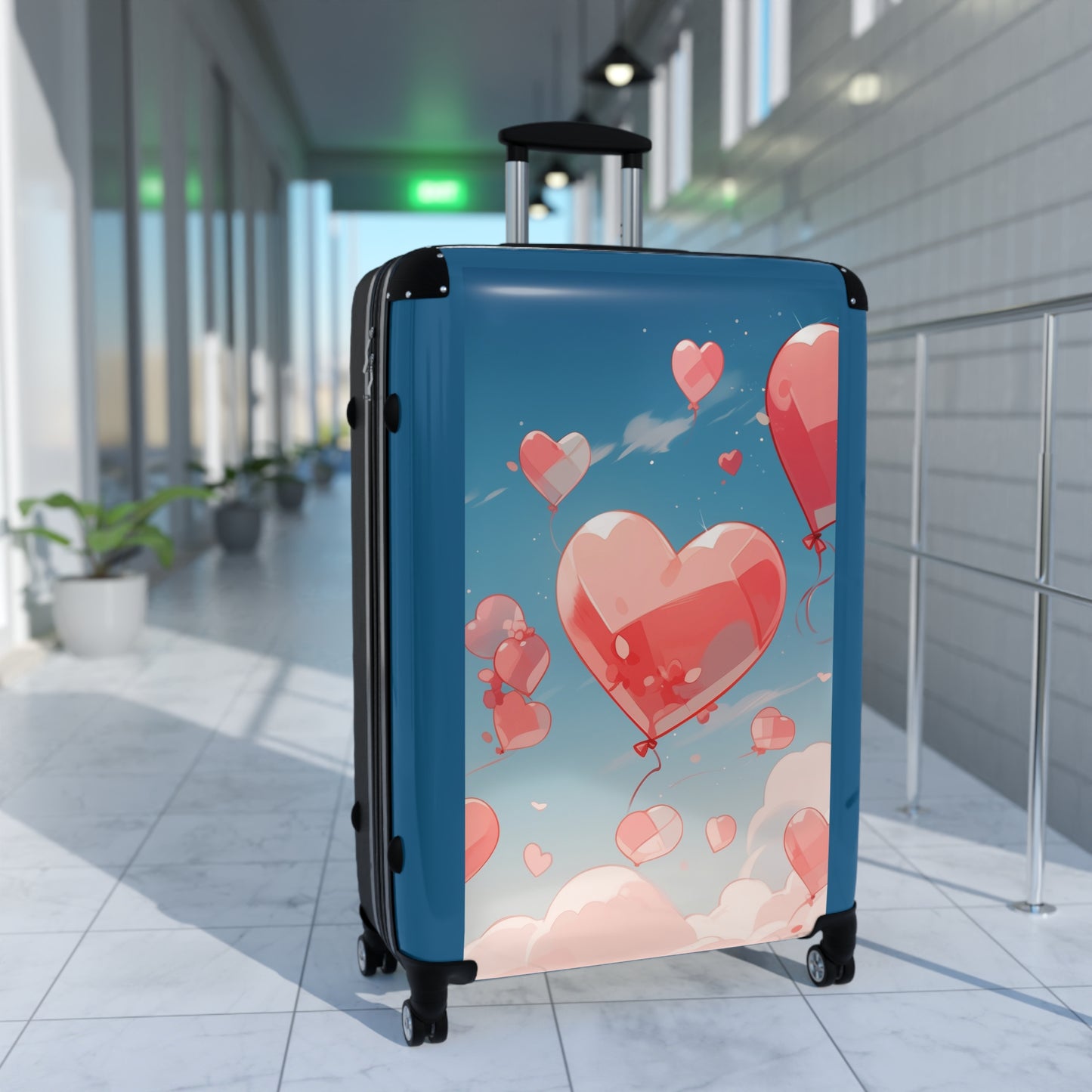 Love Flying Heart Art Carry-On Suitcase - Stylish Luggage for Travelers