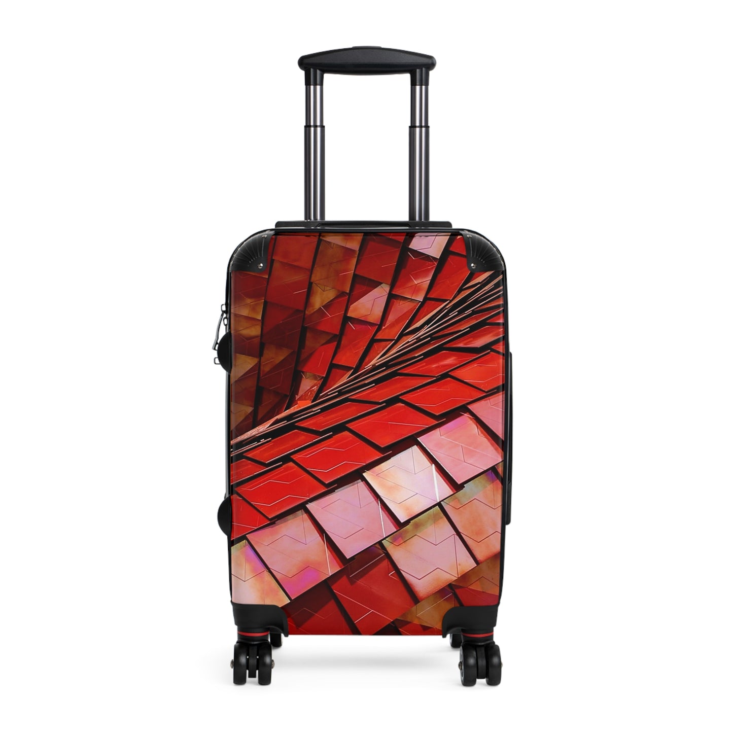 Abstract Red Roof Tiles Art Carry-On Suitcase - Stylish Luggage for Travelers