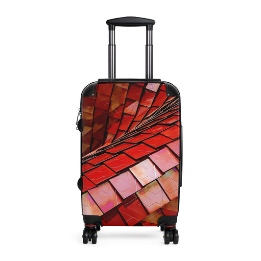 Abstract Red Roof Tiles Art Carry-On Suitcase - Stylish Luggage for Travelers