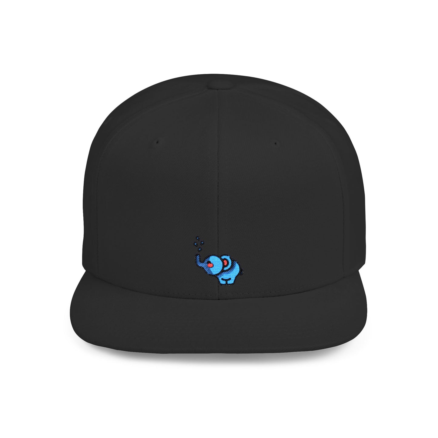Icons Embroidered Elephant Water Splash Print Flat Bill Snapback – Lightweight, Custom Fit, Premium Quality