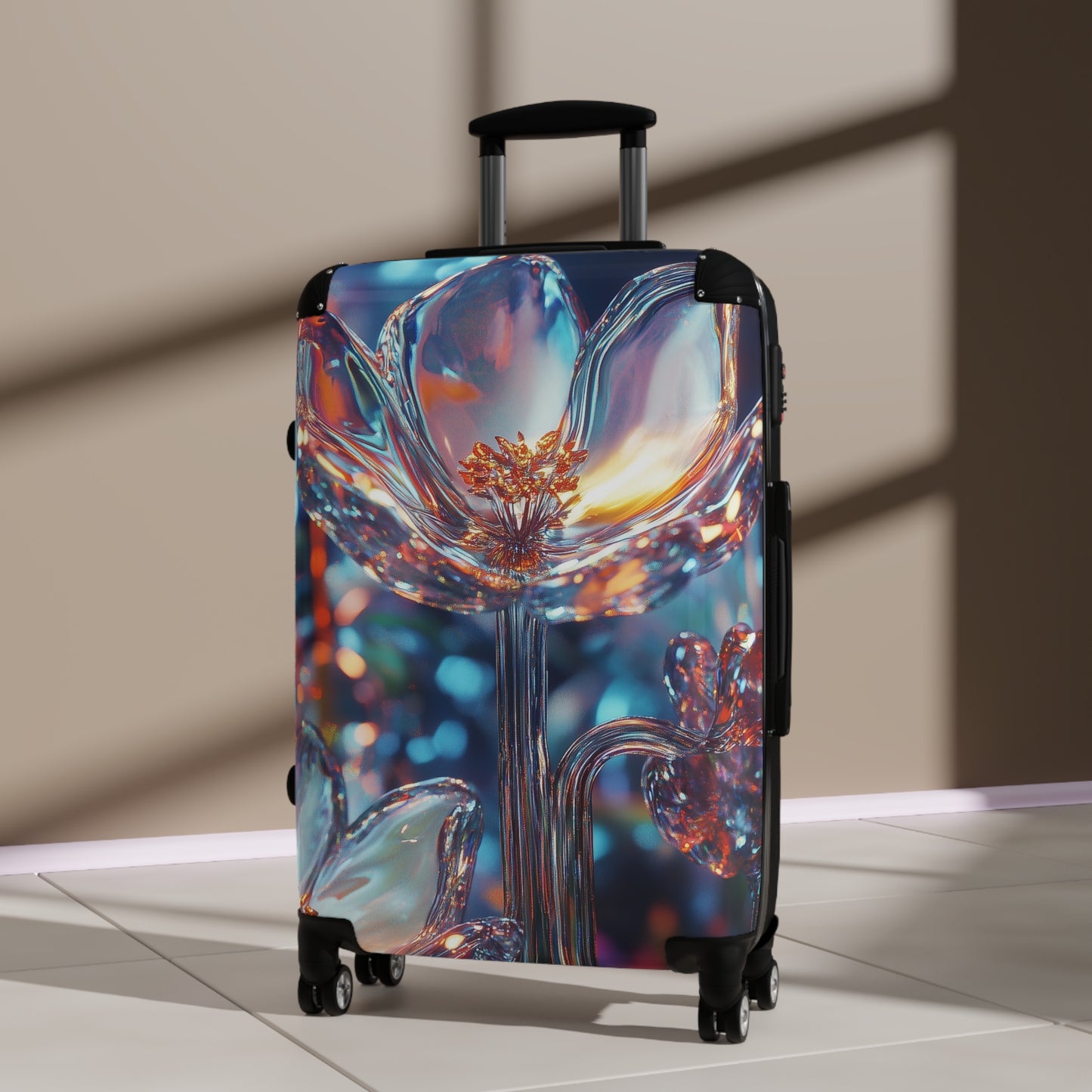 Nature Flowers Floral Petals Glass Art Carry-On Suitcase - Stylish Luggage for Travelers