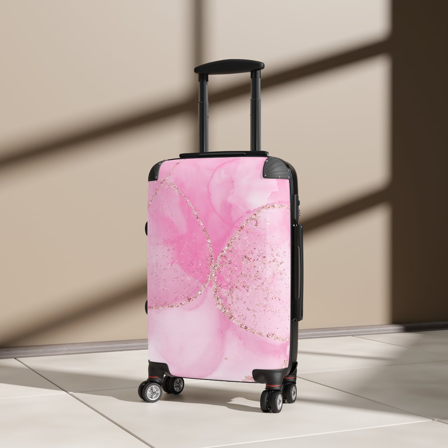 Nature Flowers Floral Rose Gold Art Carry-On Suitcase - Stylish Luggage for Travelers