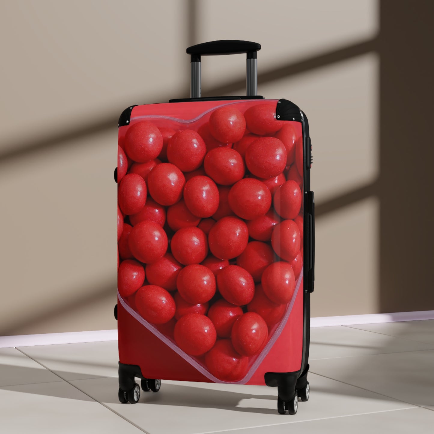 Love Heart Shape Sugar Art Carry-On Suitcase - Stylish Luggage for Travelers