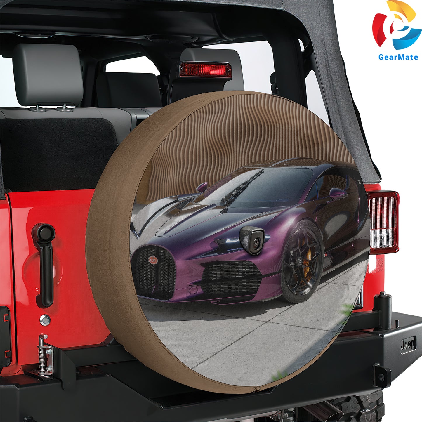 Purple Aesthetic Bugatti Tourbillon Spare Tire Cover – Premium Waterproof UV Resistant Protector