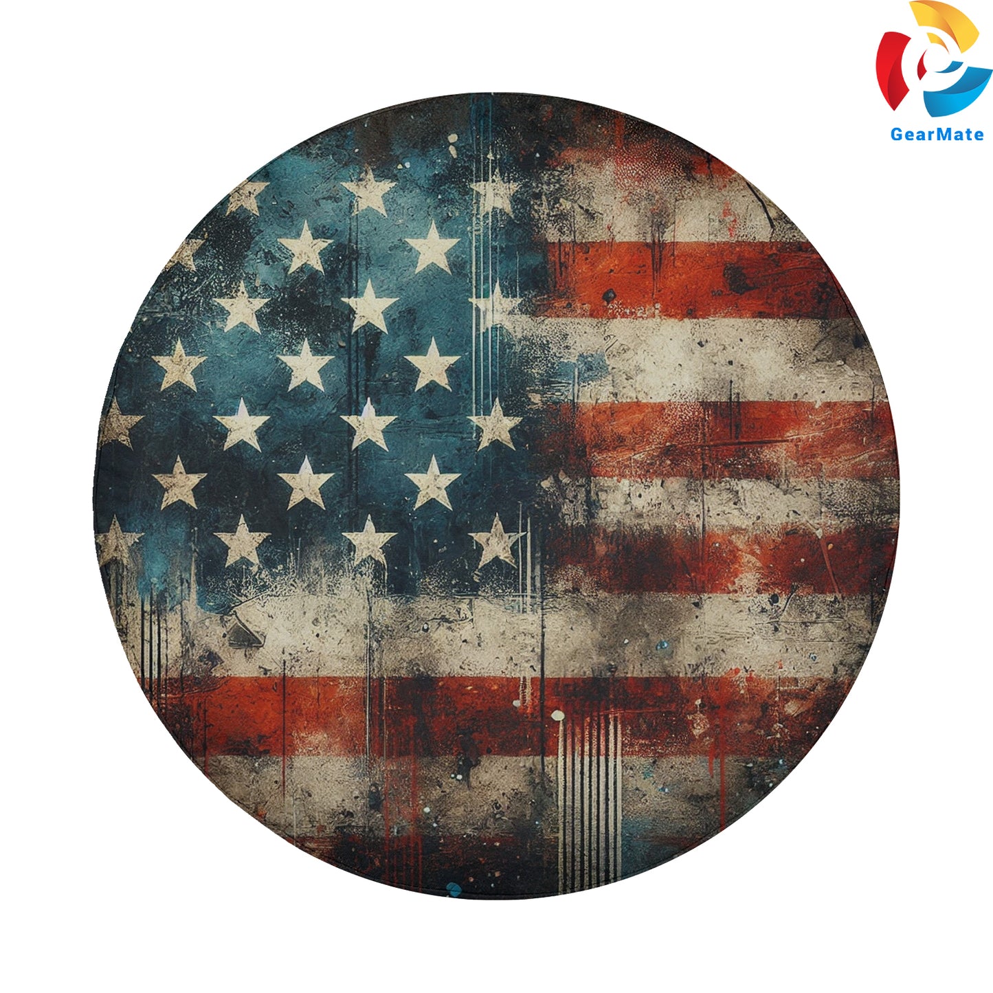 American Flag Grunge Spare Tire Cover – Premium Waterproof UV Resistant Protector
