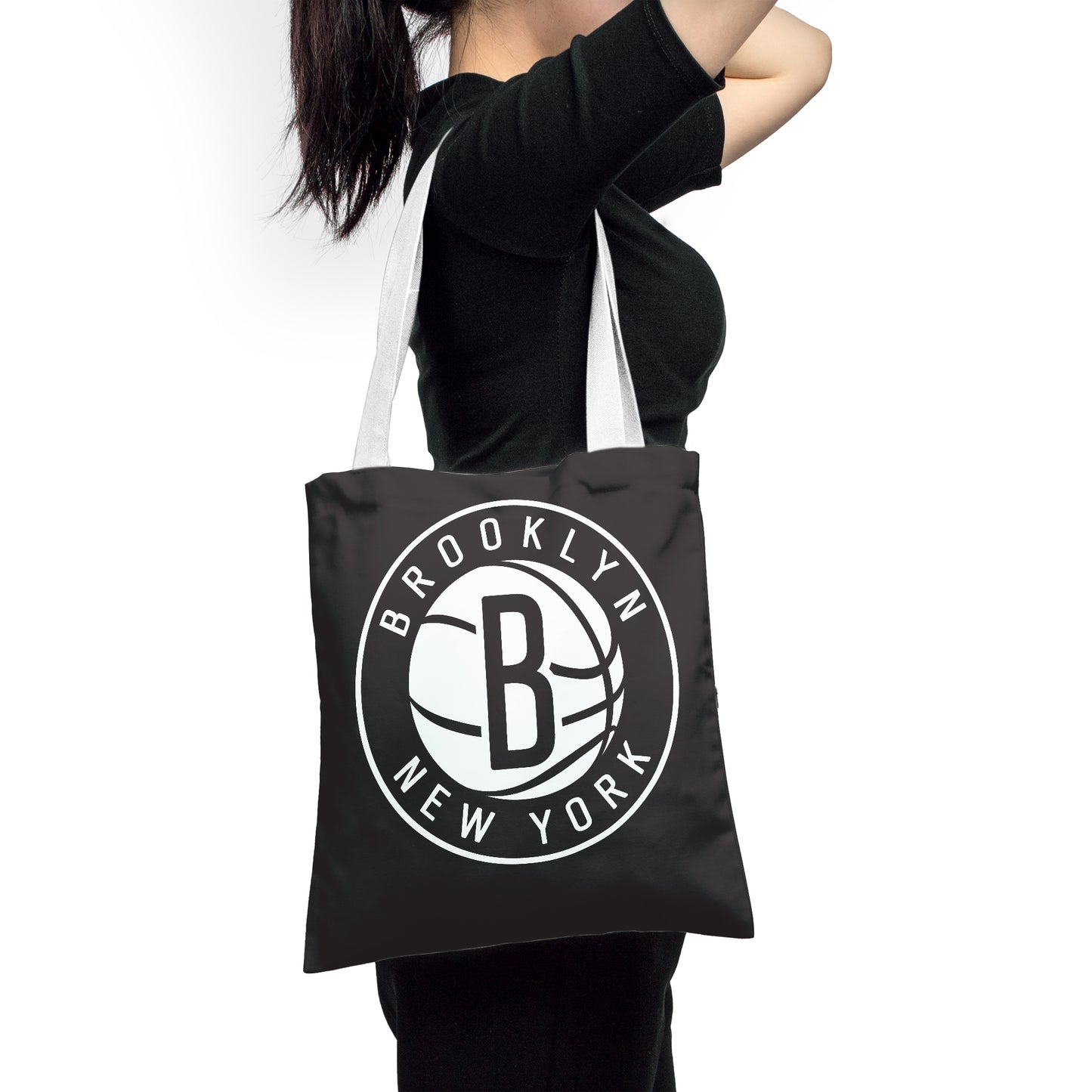 NBA Brooklyn Nets Fans Polyester Canvas Tote Bag - Durable and Stylish