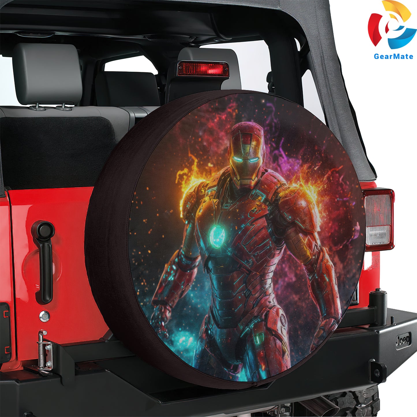 Iron Man Spare Tire Cover – Premium Waterproof UV Resistant Protector