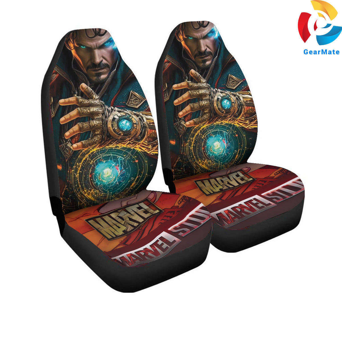 Marvel Doctor Strange Fans Car Seat Covers – High Quality Graphic and Polar Fleece Protector Set