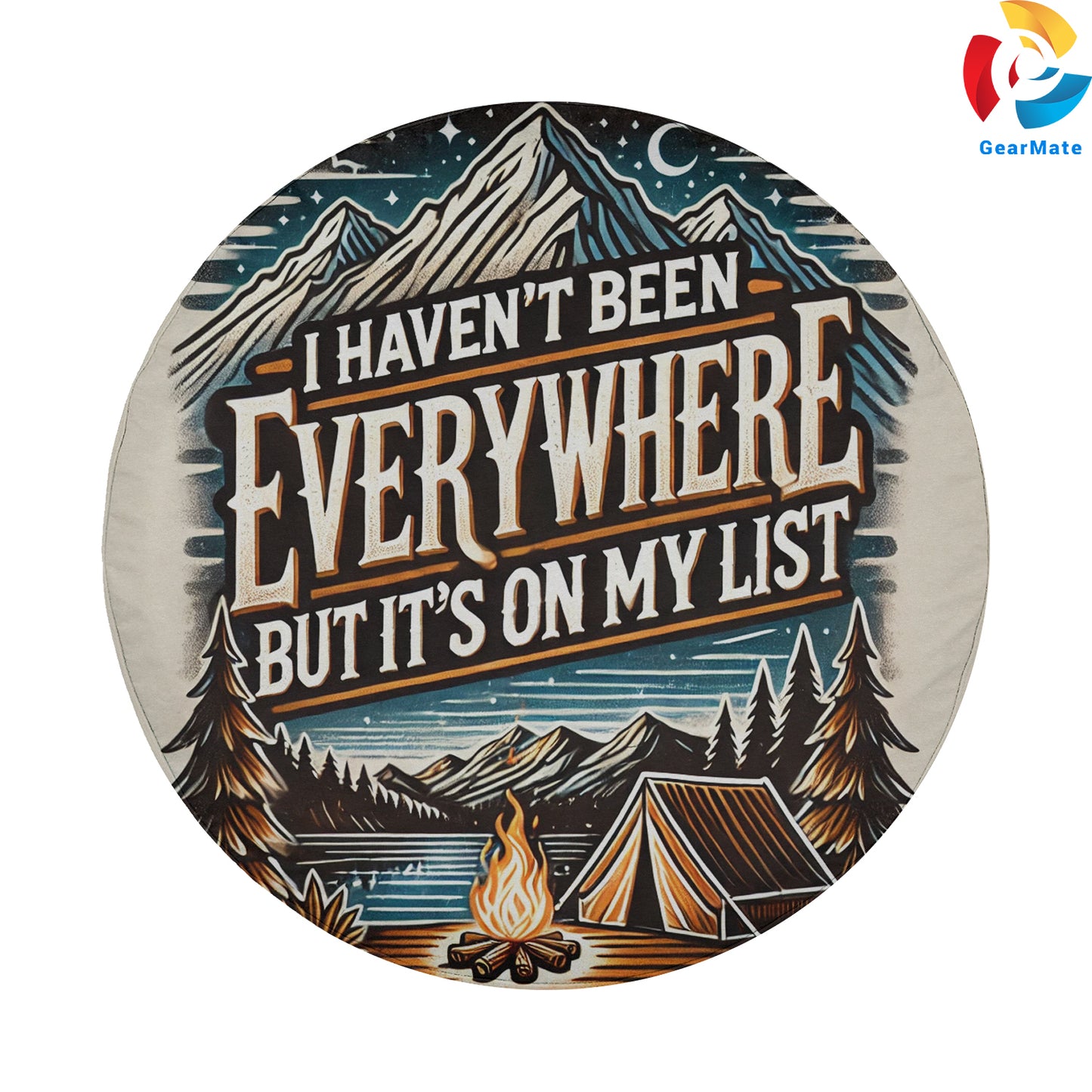 I haven't Been Everywhere But It's On My List Spare Tire Cover – Premium Waterproof UV Resistant Protector