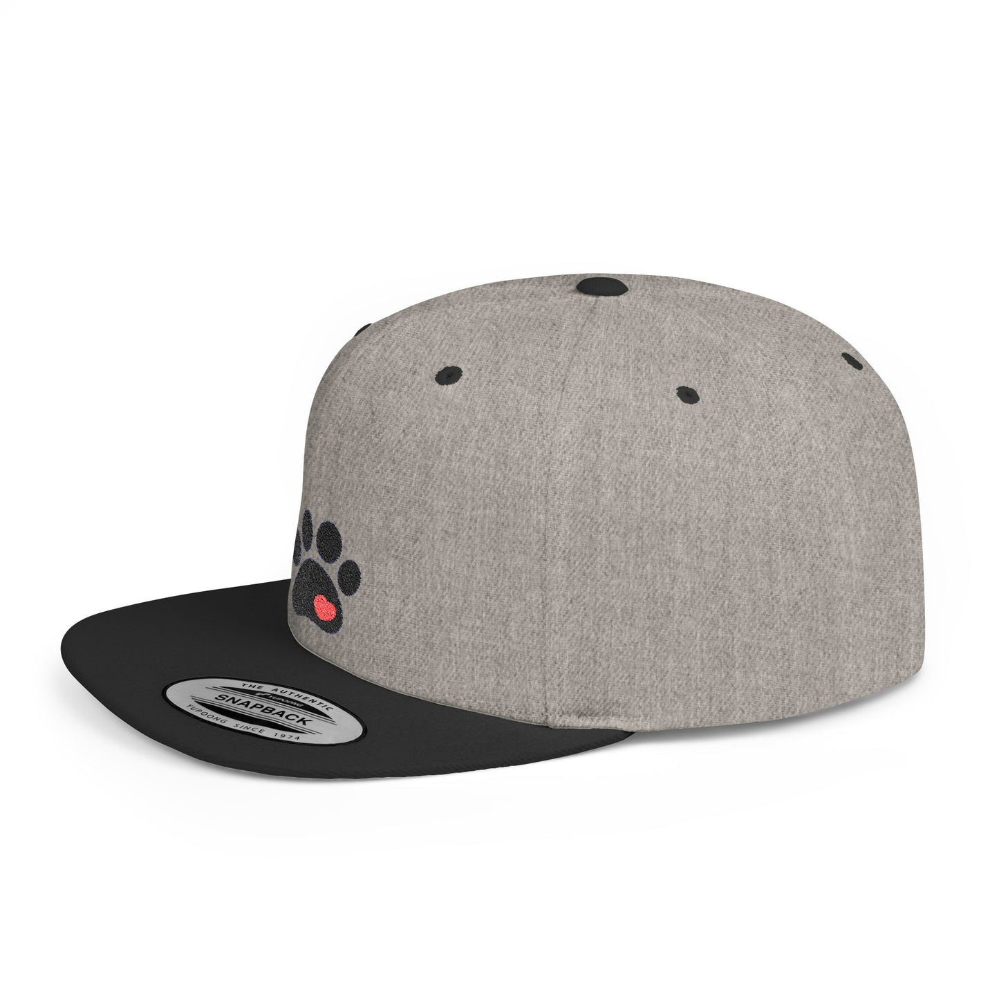 Icons Embroidered Foot Print Flat Bill Snapback – Lightweight, Custom Fit, Premium Quality