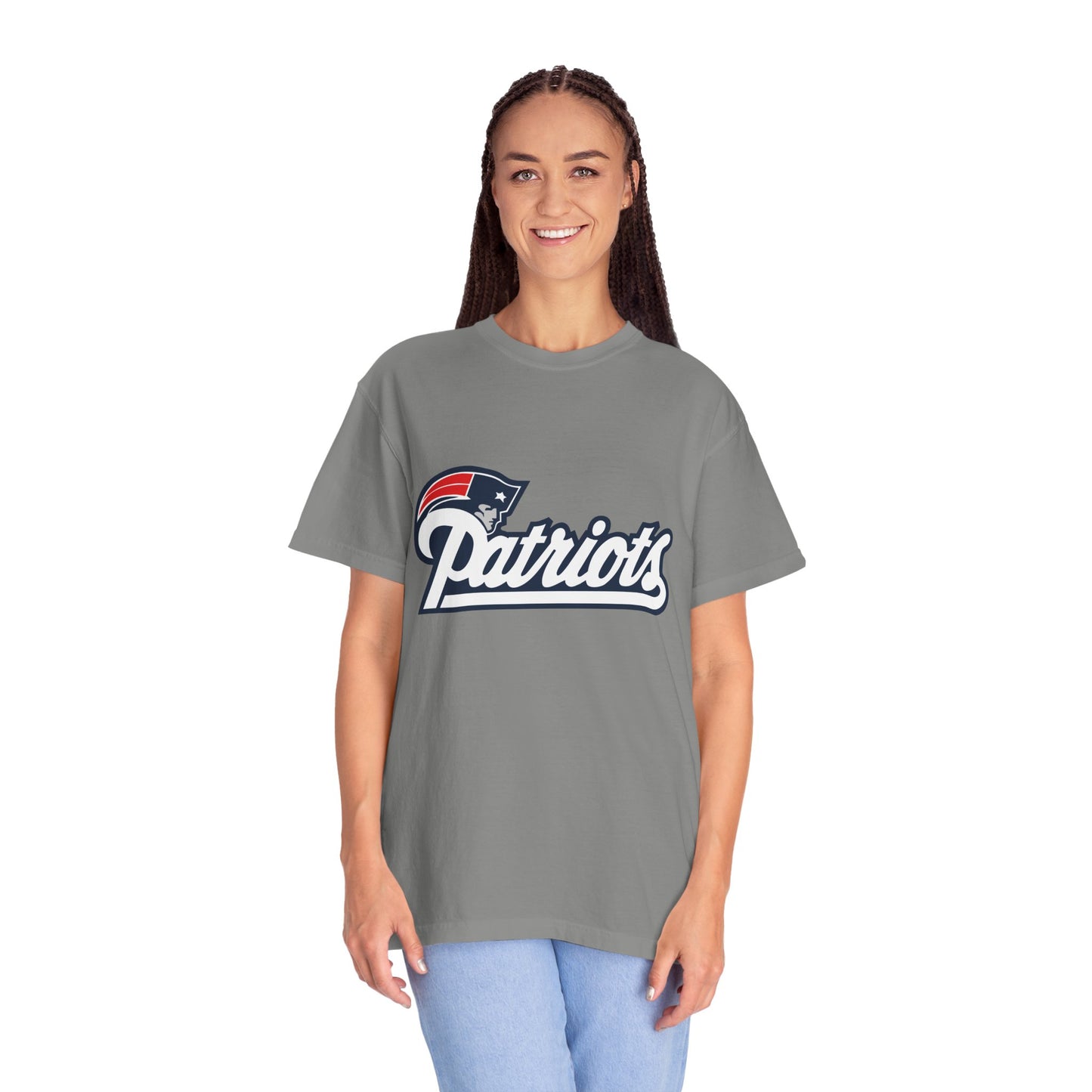 New England Patriots Fan Outfit Garment-Dyed T-Shirt – Premium Cotton Tee for Customization