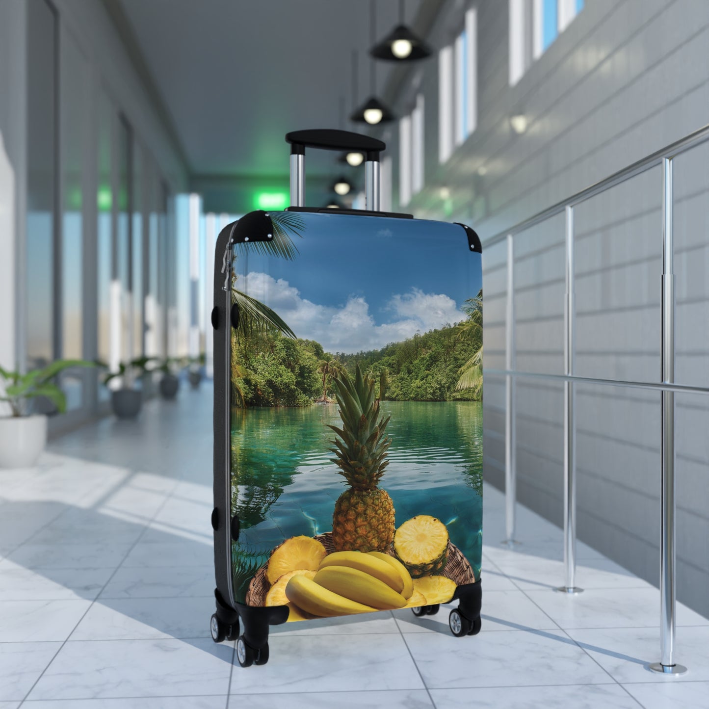 Nature Summer Fruits Float on River in Pool Carry-On Suitcase - Stylish Luggage for Travelers