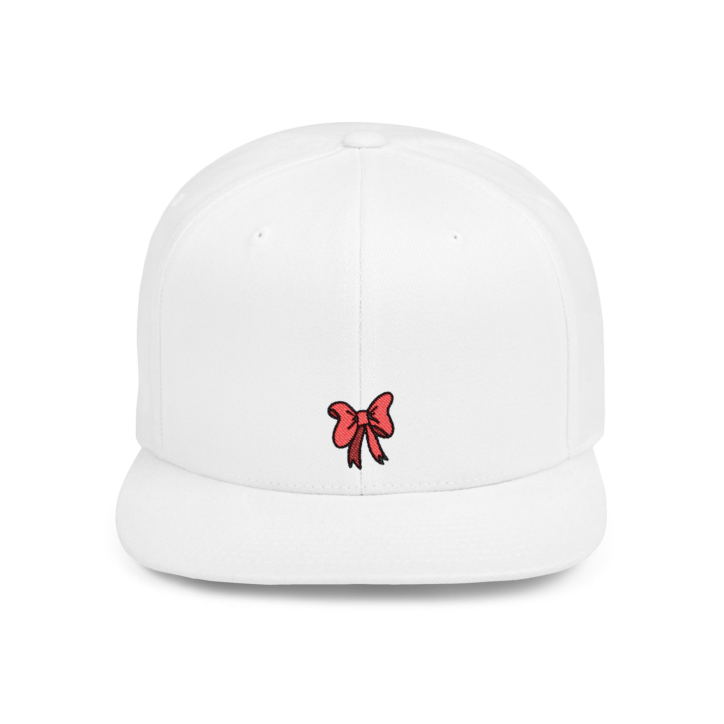 Icons Embroidered Bow Flat Bill Snapback – Lightweight, Custom Fit, Premium Quality