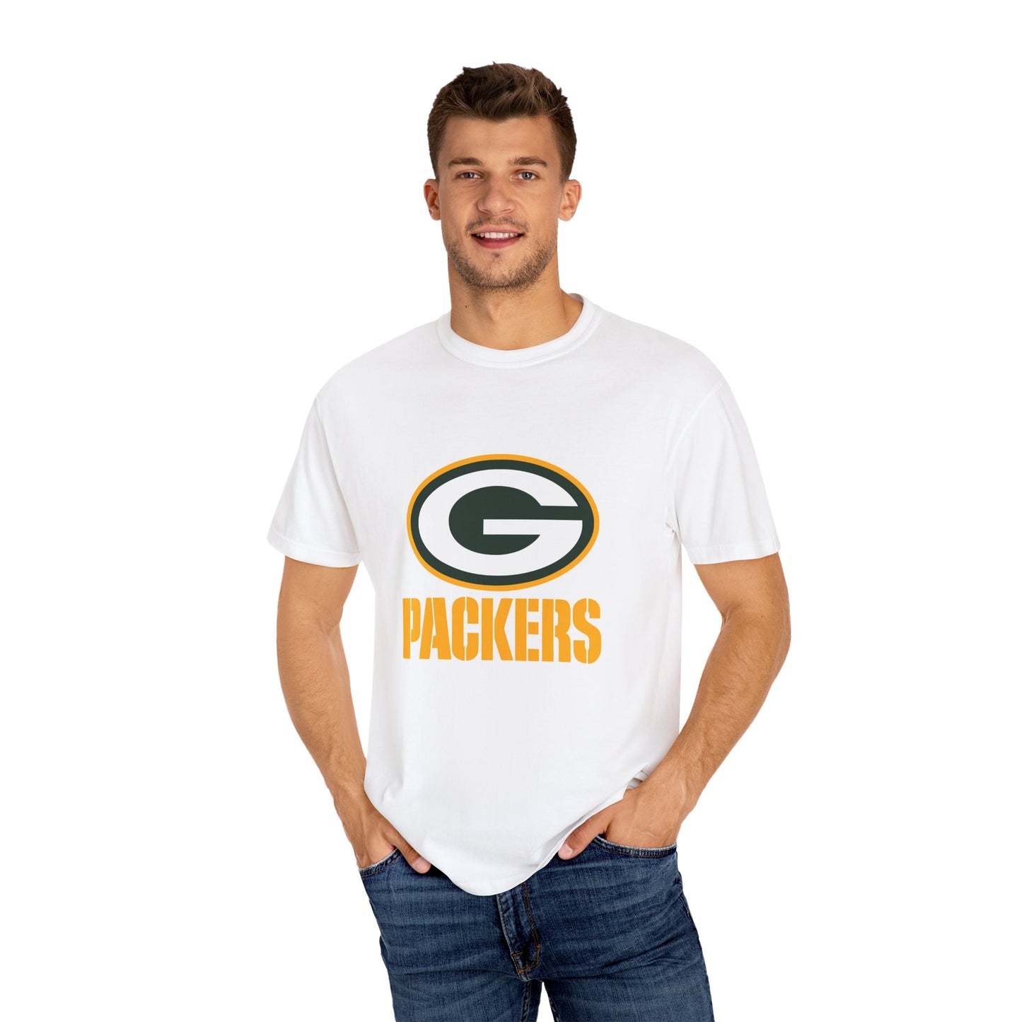 Green Bay Packers Merchandise Garment-Dyed T-Shirt – Premium Cotton Tee for Customization