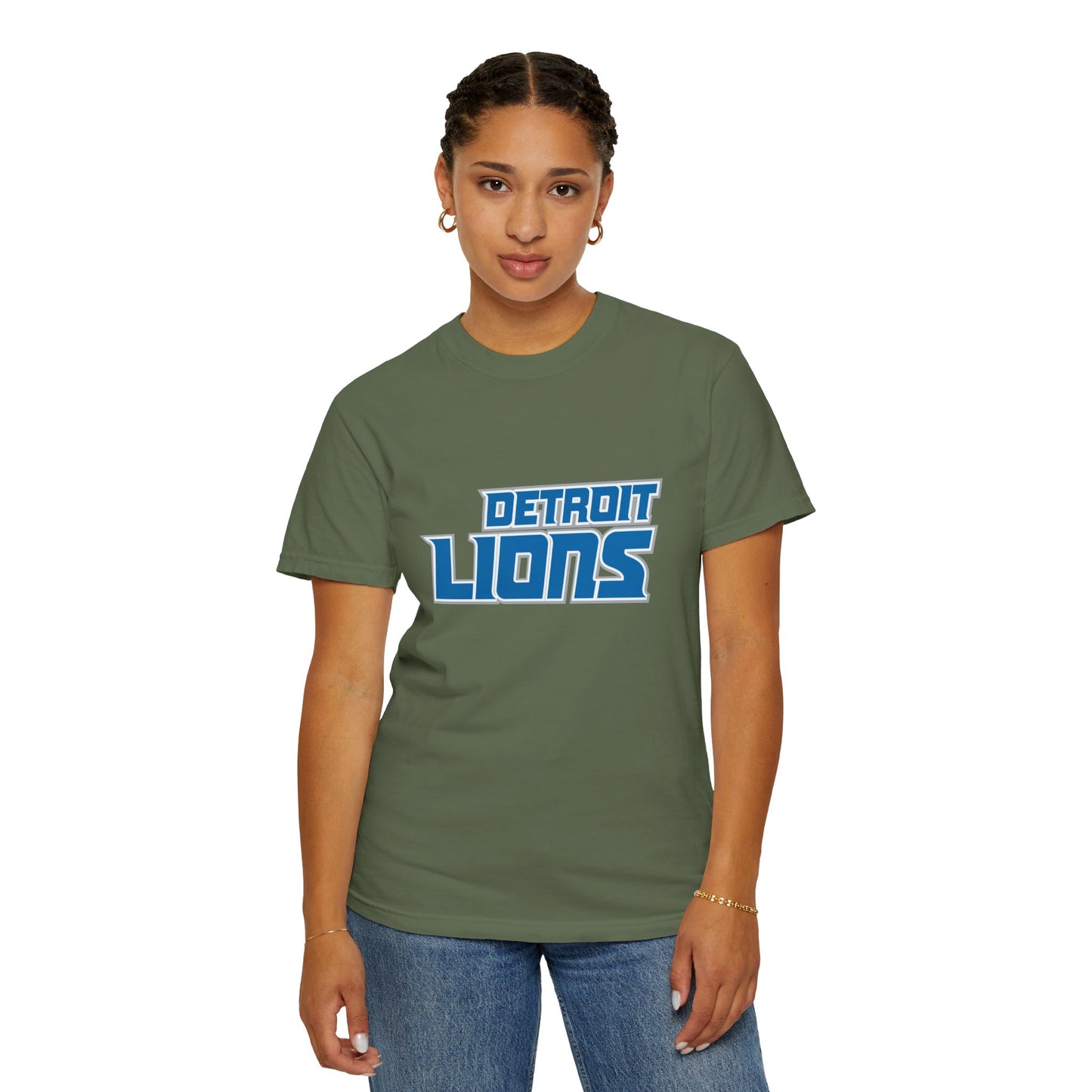 Detroit Lions Merchandise Garment-Dyed T-Shirt – Premium Cotton Tee for Customization
