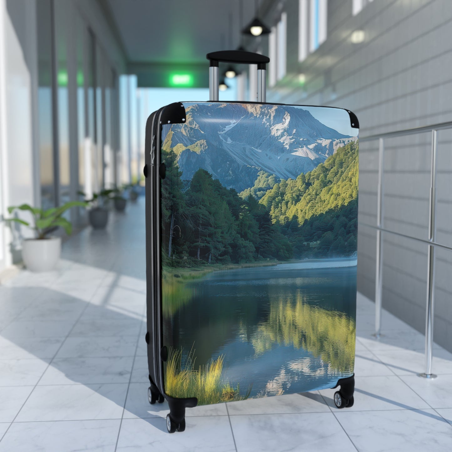 Nature Mountain Reflecting Art Carry-On Suitcase - Stylish Luggage for Travelers