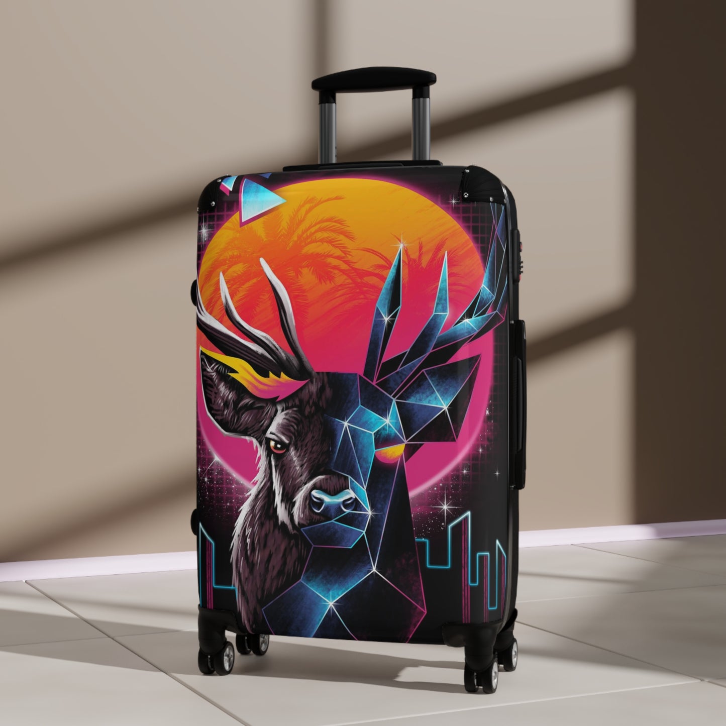 Abstract Deer Digital Art Carry-On Suitcase - Stylish Luggage for Travelers