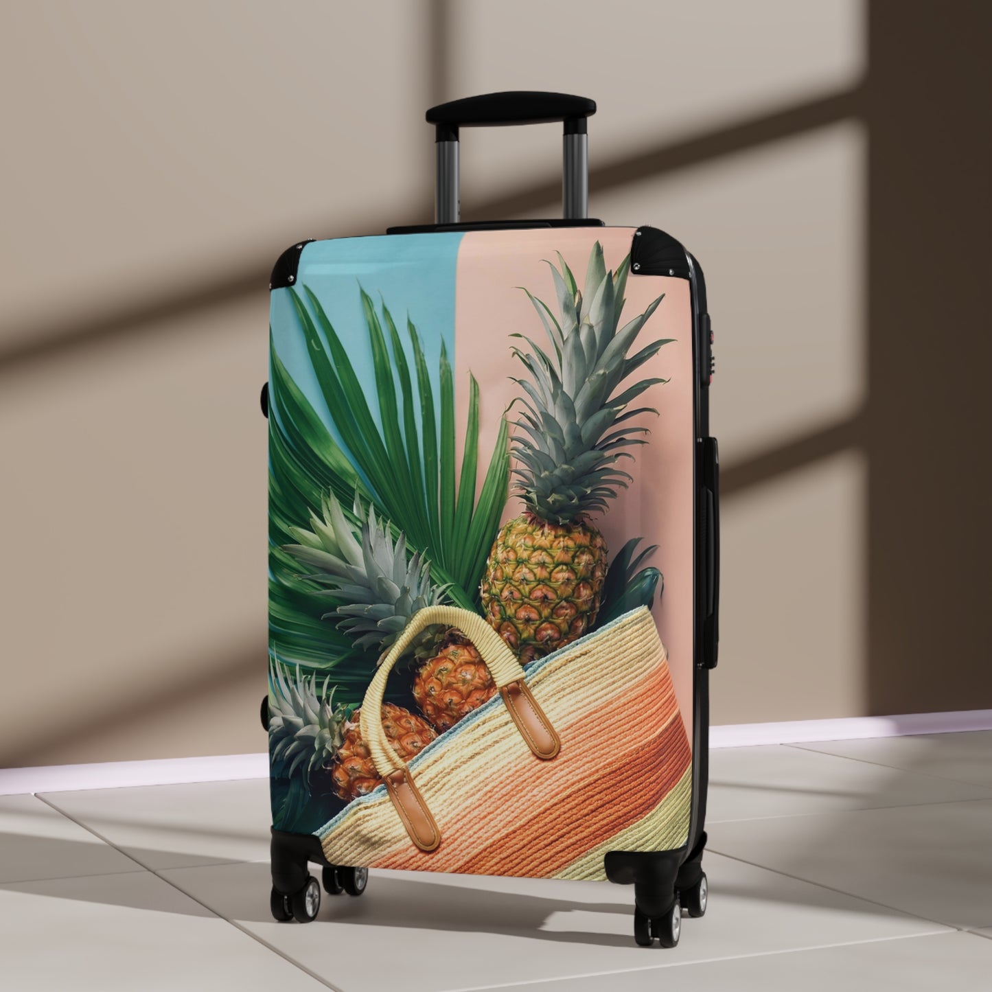 Nature Summer Three Pineapples Carry-On Suitcase - Stylish Luggage for Travelers