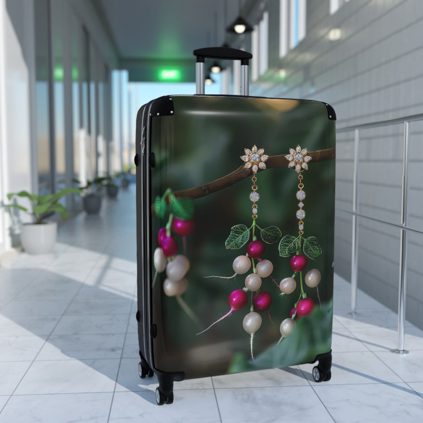 Nature Earings Leaves Art Carry-On Suitcase - Stylish Luggage for Travelers