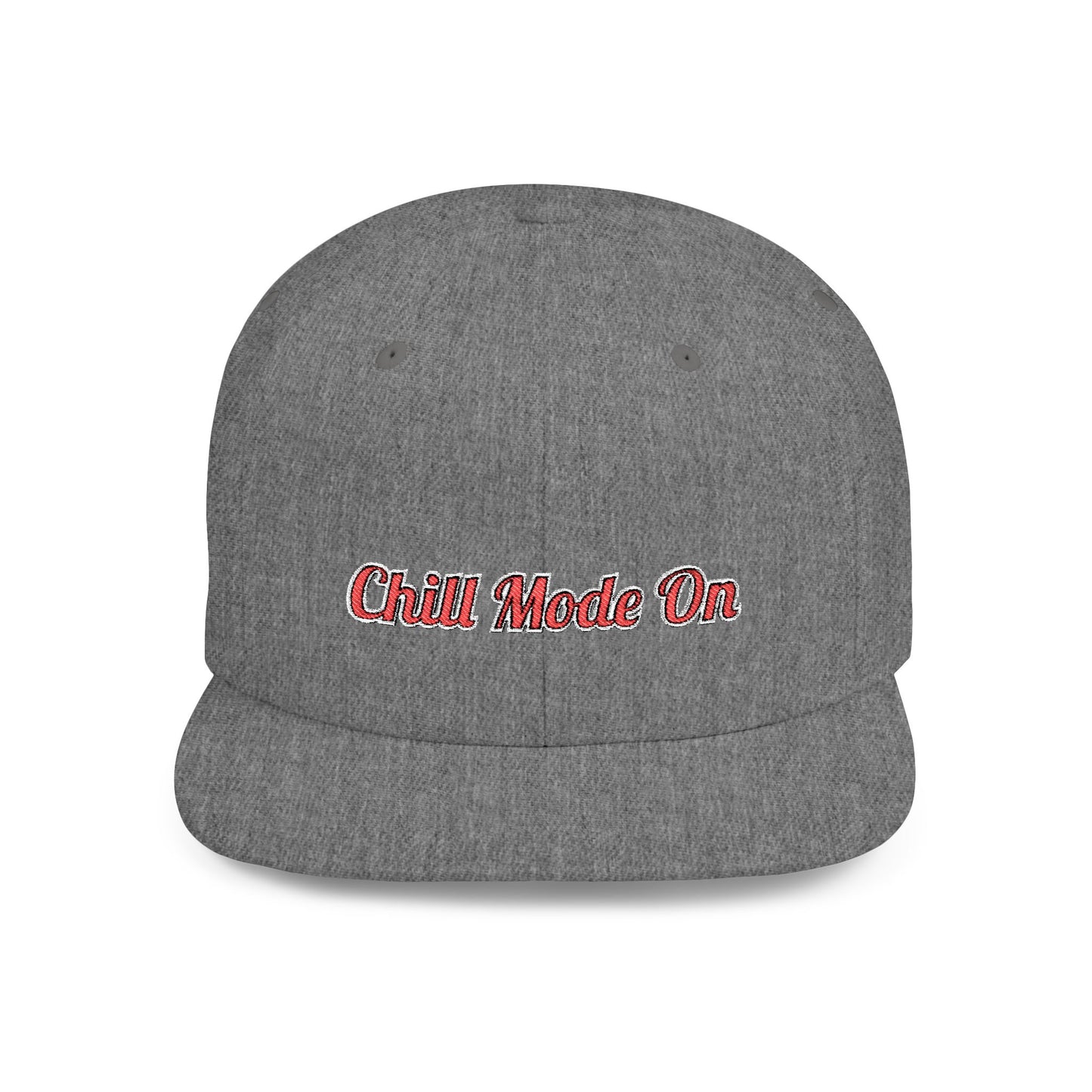 Text Chill Mode On Flat Bill Snapback – Lightweight, Custom Fit, Premium Quality