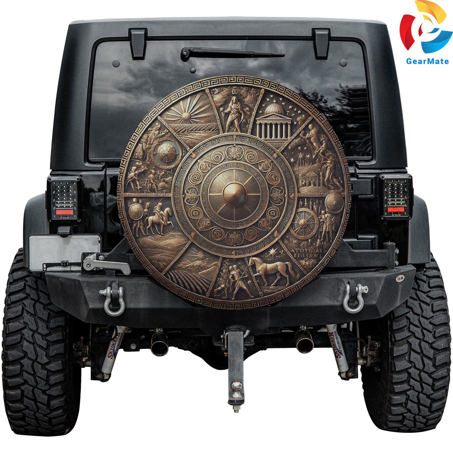 Shield of Achilles Spare Tire Cover – Premium Waterproof UV Resistant Protector