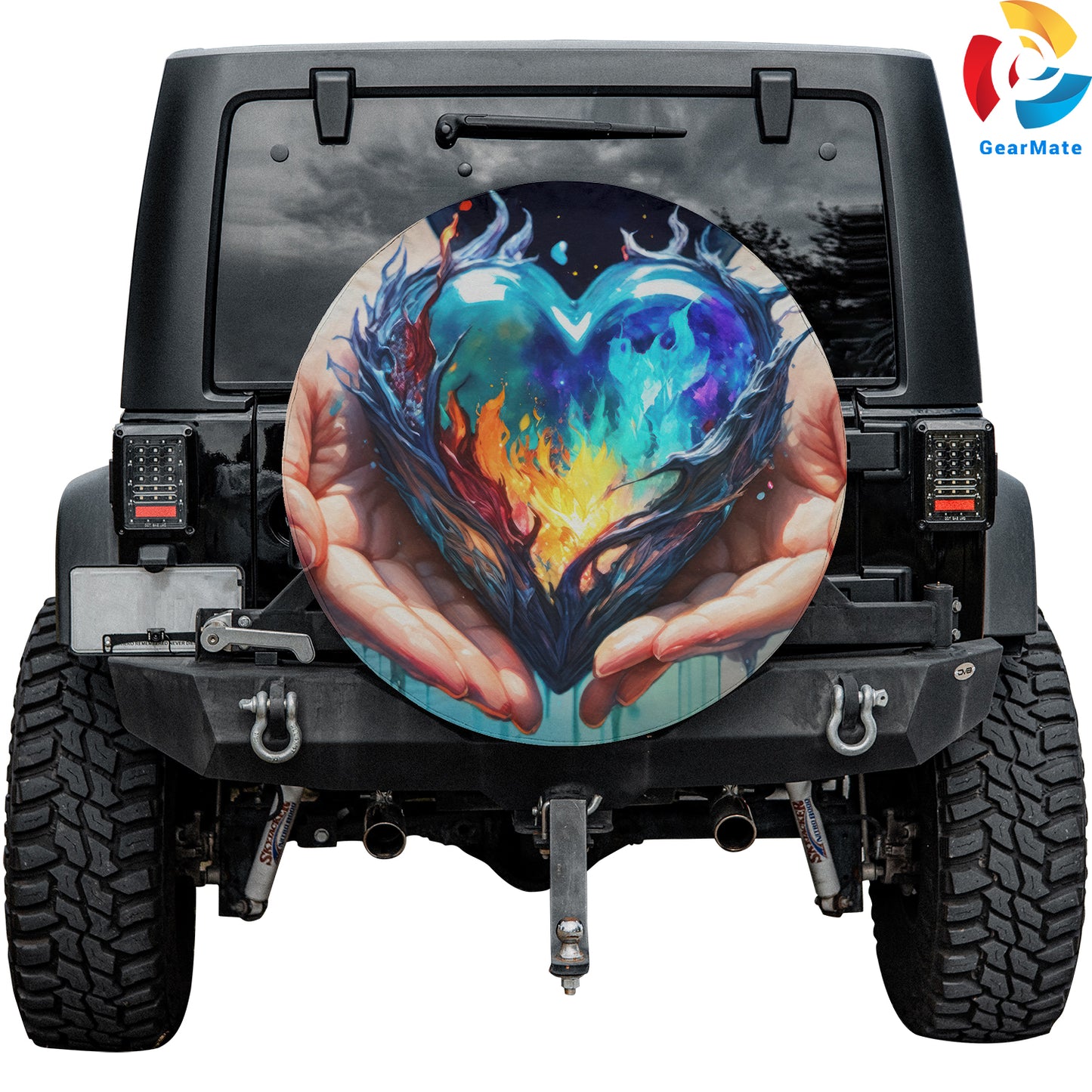 Love Hearts Spare Tire Cover – Premium Waterproof UV Resistant Protector