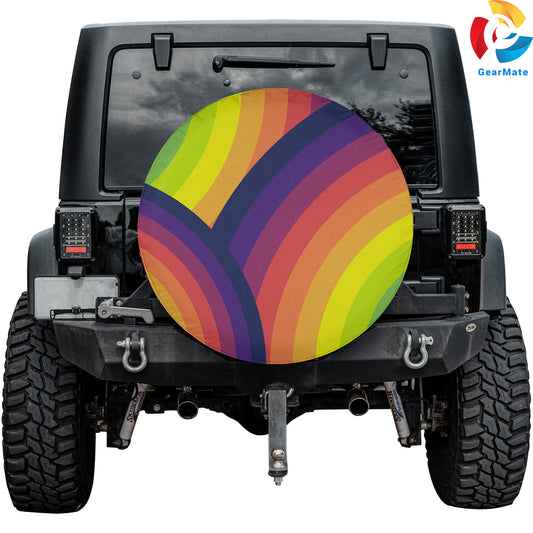 Rainbow Color Spare Tire Cover – Premium Waterproof UV Resistant Protector