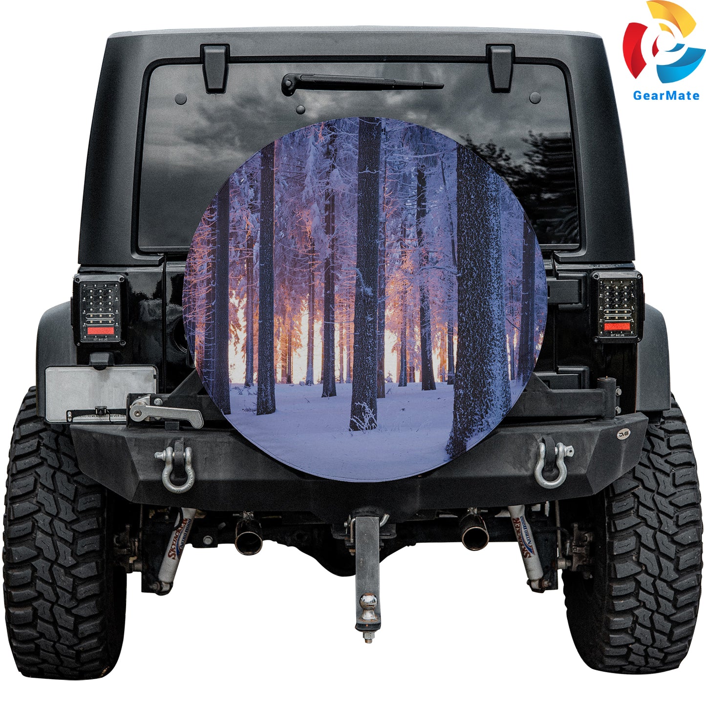Forest Winter Snowy Norway Spare Tire Cover – Premium Waterproof UV Resistant Protector