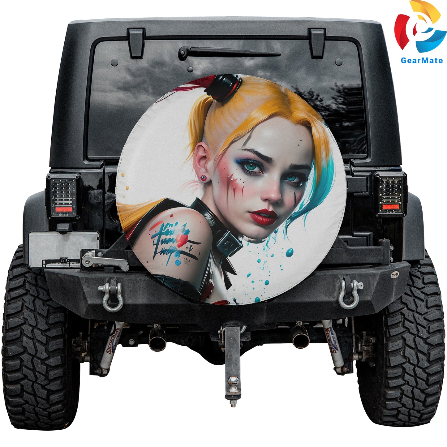 DC Harley Quinn Comics Spare Tire Cover – Premium Waterproof UV Resistant Protector