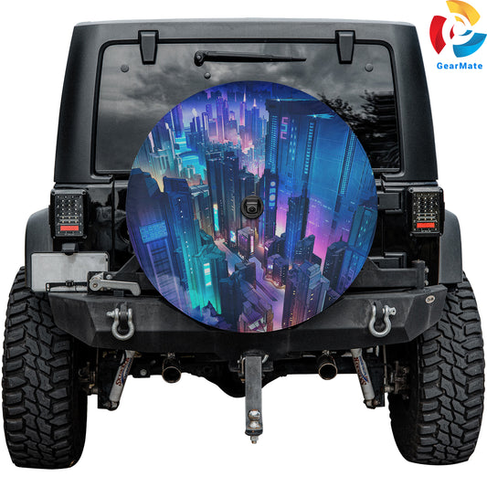 Neon City Spare Tire Cover – Premium Waterproof UV Resistant Protector