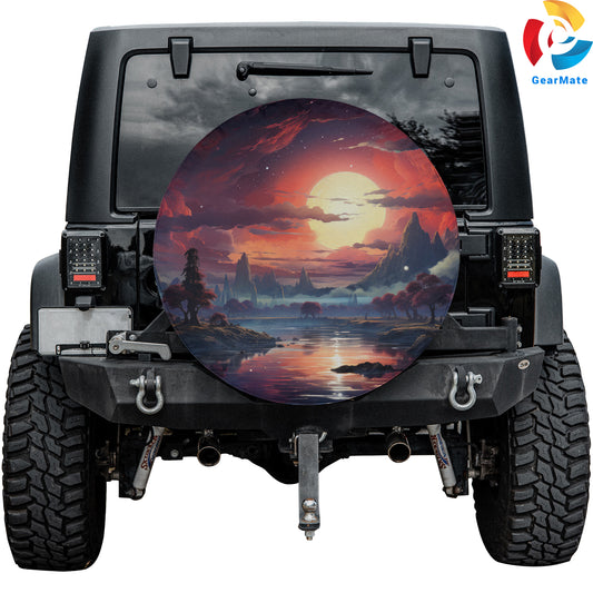 Nature Sunset Scenery Spare Tire Cover – Premium Waterproof UV Resistant Protector