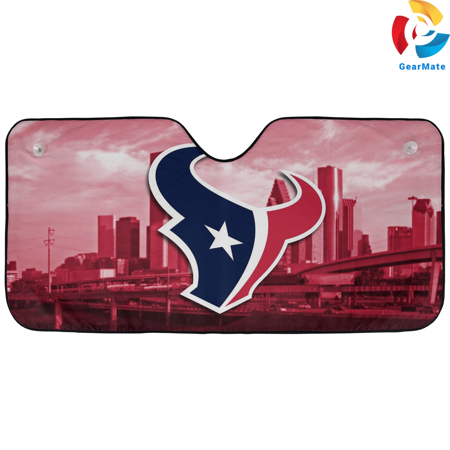 Houston Texans NFL Football Car Cover Reflective Car Sunshade – Premium Heat & UV Protection, Universal Fit