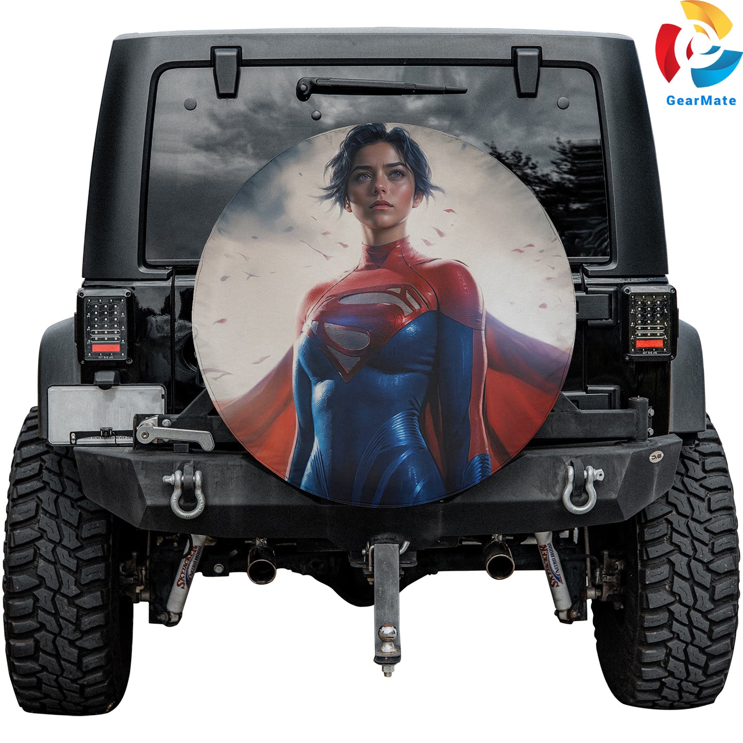 DC Super Girl Comics Spare Tire Cover – Premium Waterproof UV Resistant Protector