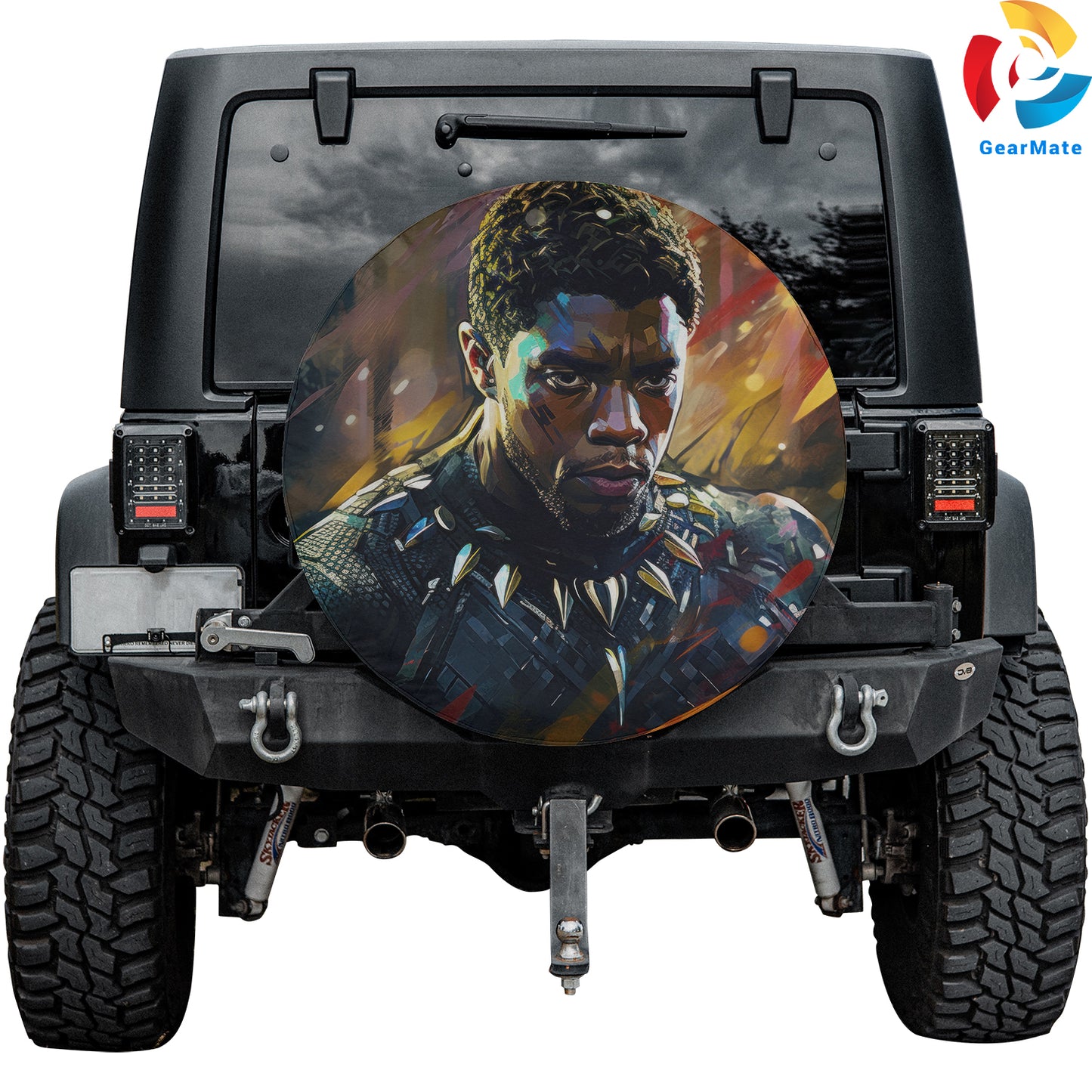 Black Panther Marvel Spare Tire Cover – Premium Waterproof UV Resistant Protector