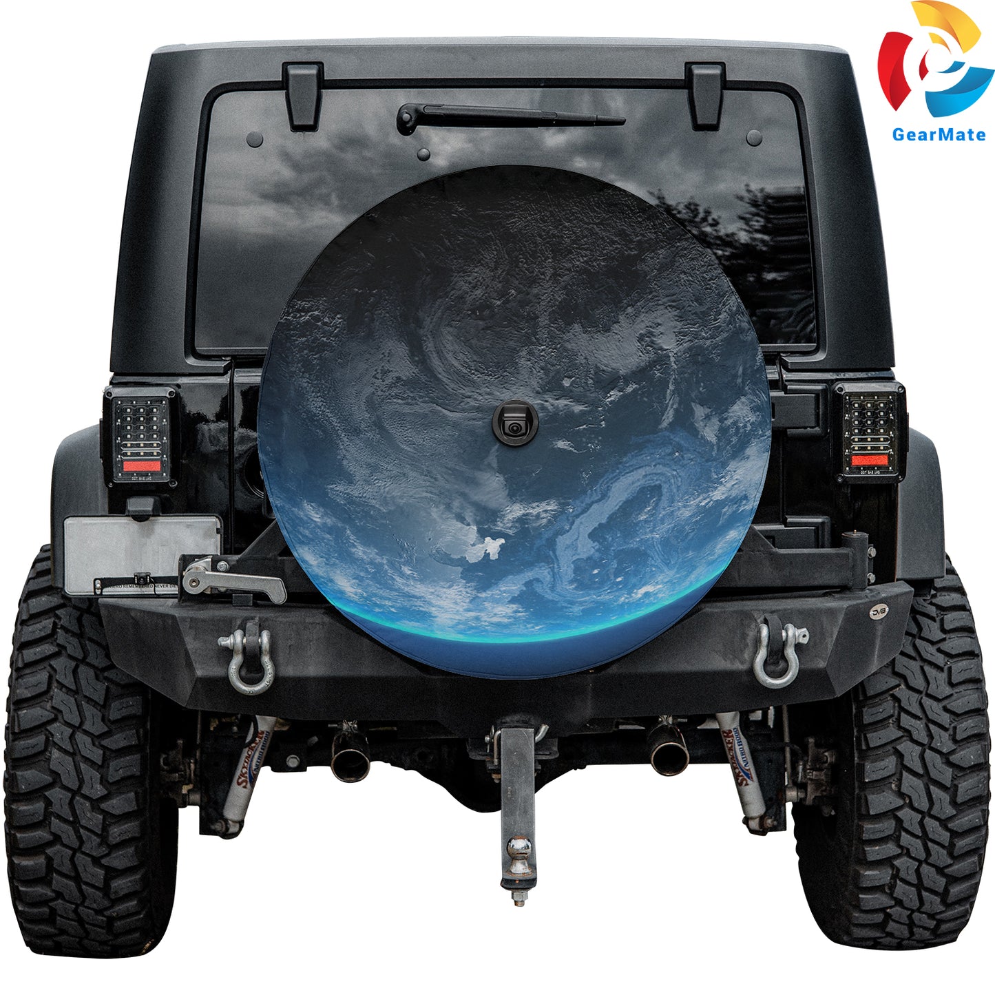 Planet Earth Orbit Spare Tire Cover – Premium Waterproof UV Resistant Protector