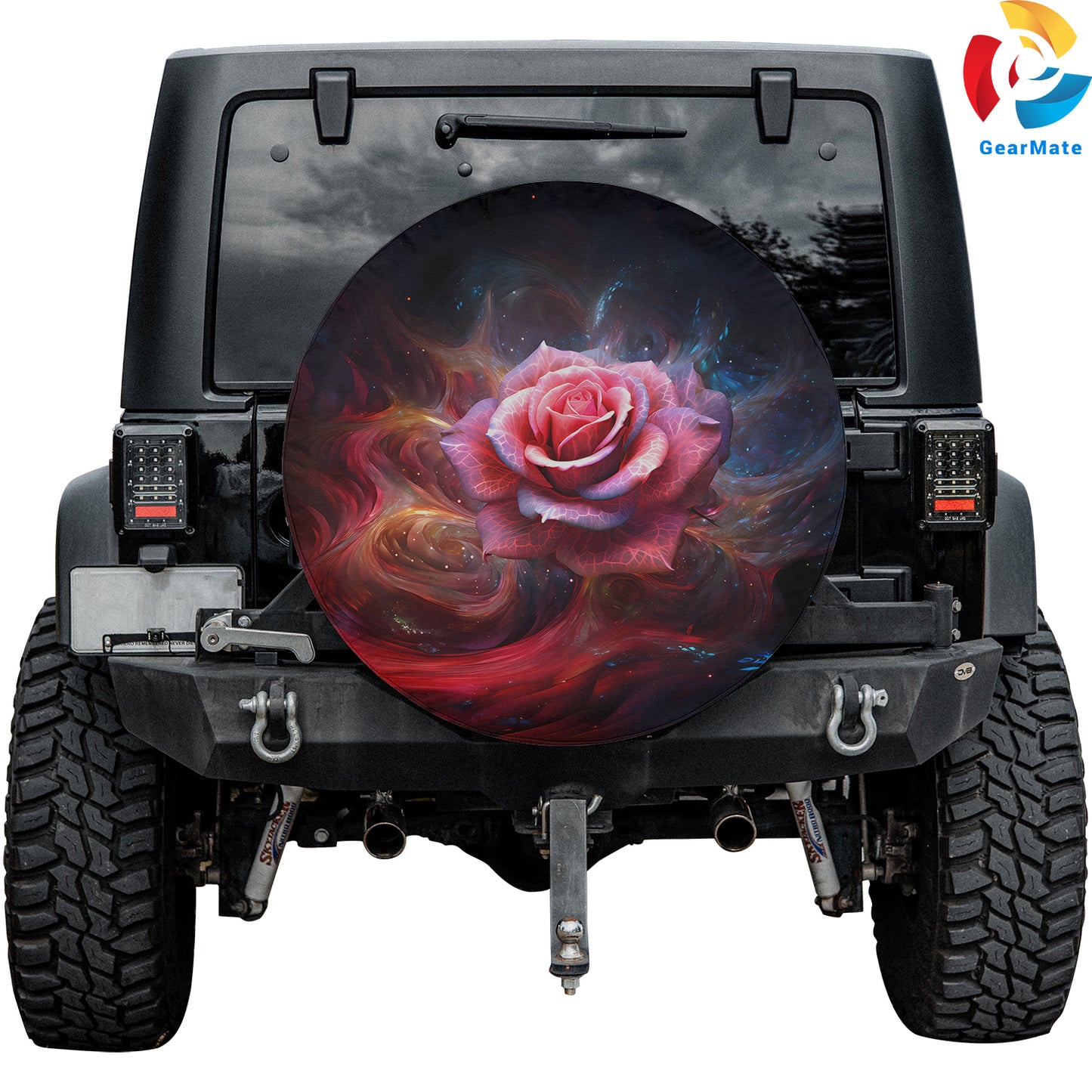 Colorful Flowers Spare Tire Cover – Premium Waterproof UV Resistant Protector