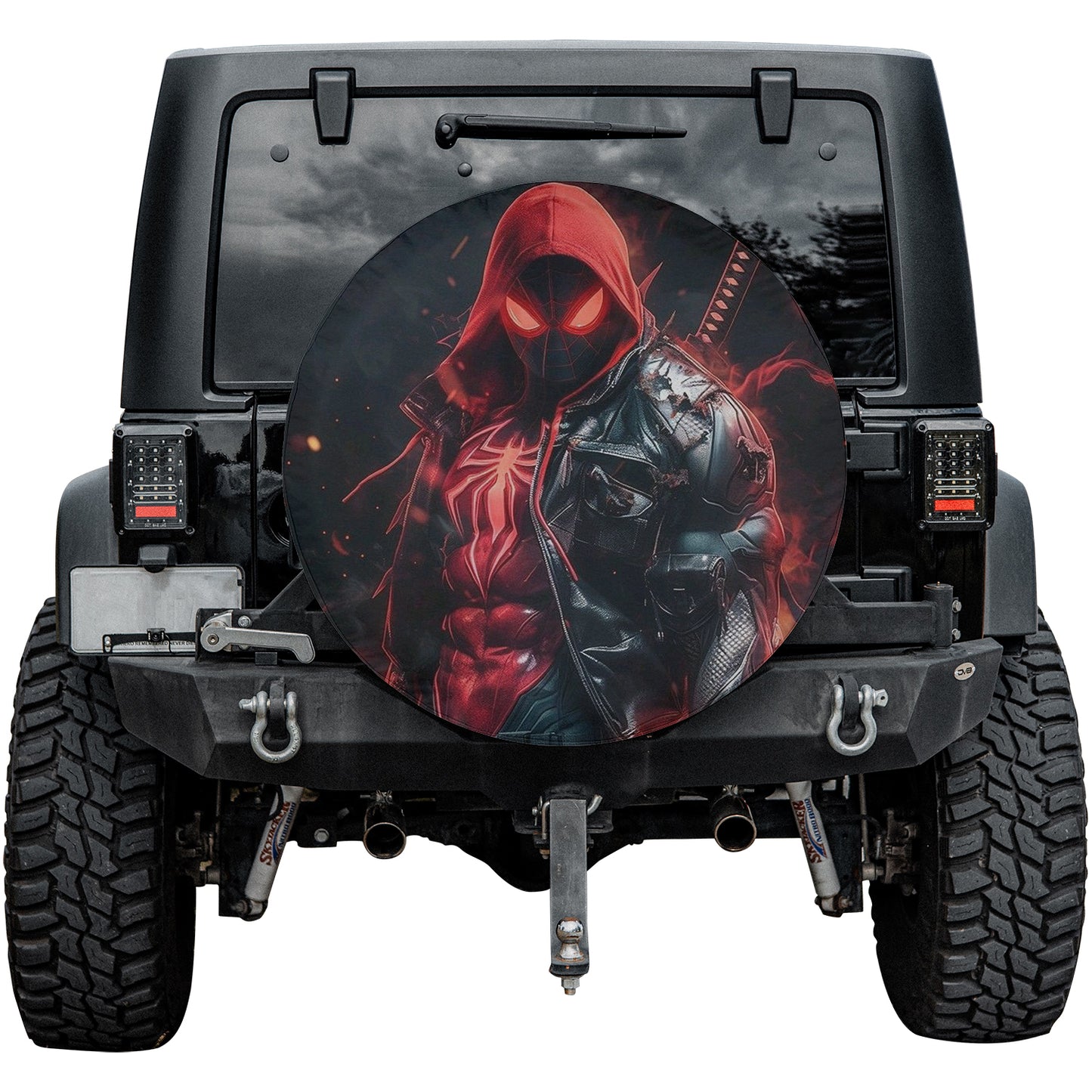 Deadpool Spider Man Spare Tire Cover – Premium Waterproof UV Resistant Protector