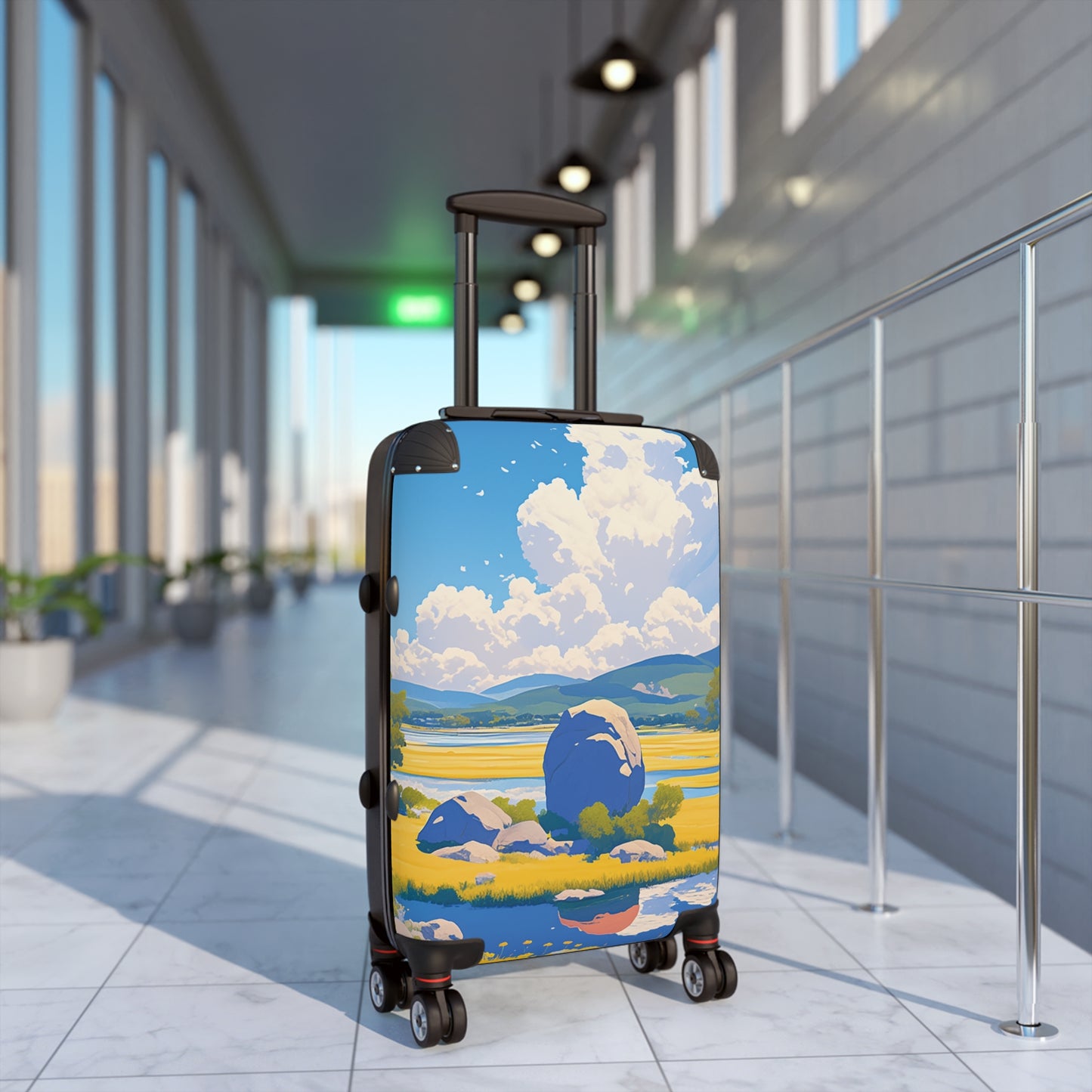 Nature Summer Blue Sky White Clouds Carry-On Suitcase - Stylish Luggage for Travelers
