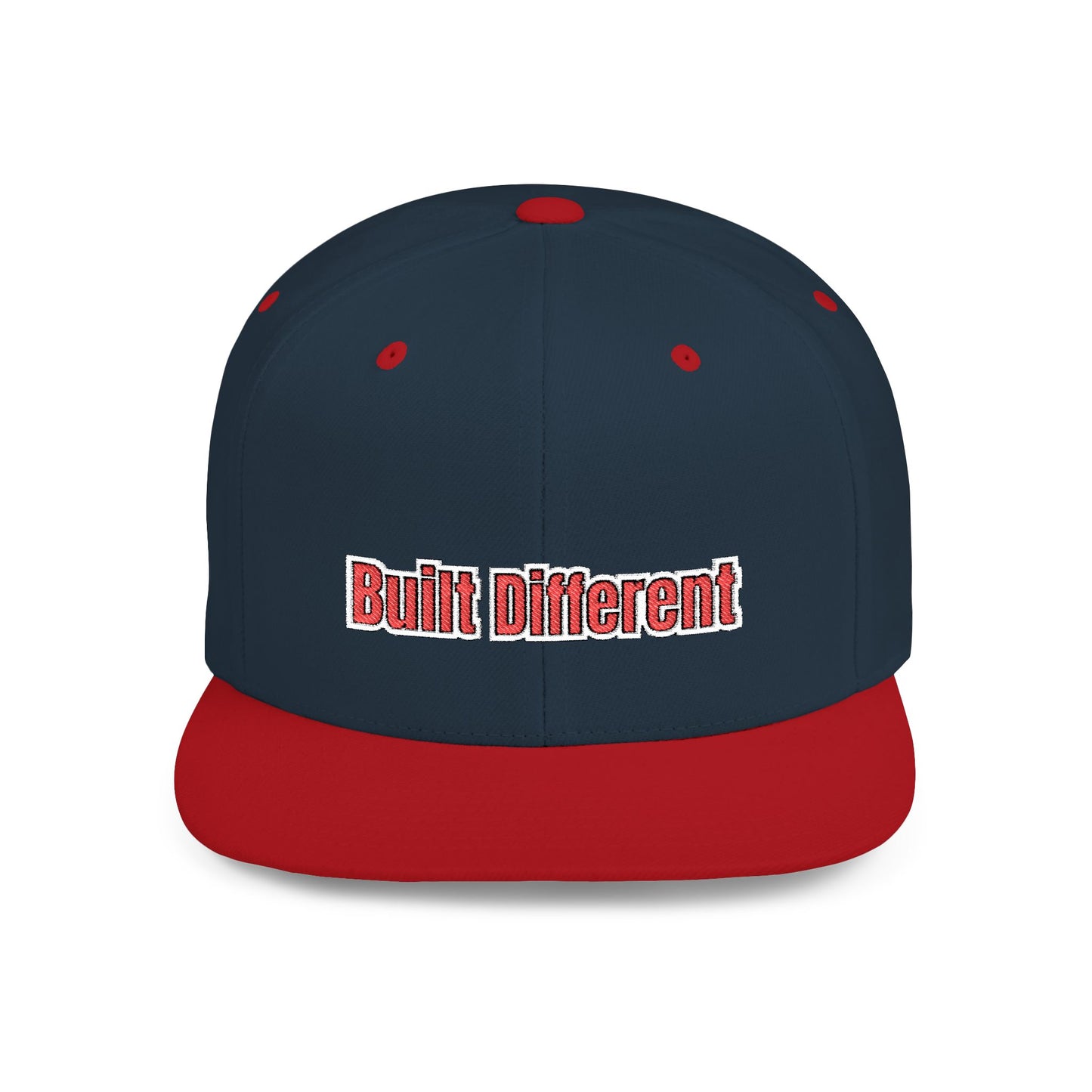 Text Built Different Flat Bill Snapback – Lightweight, Custom Fit, Premium Quality