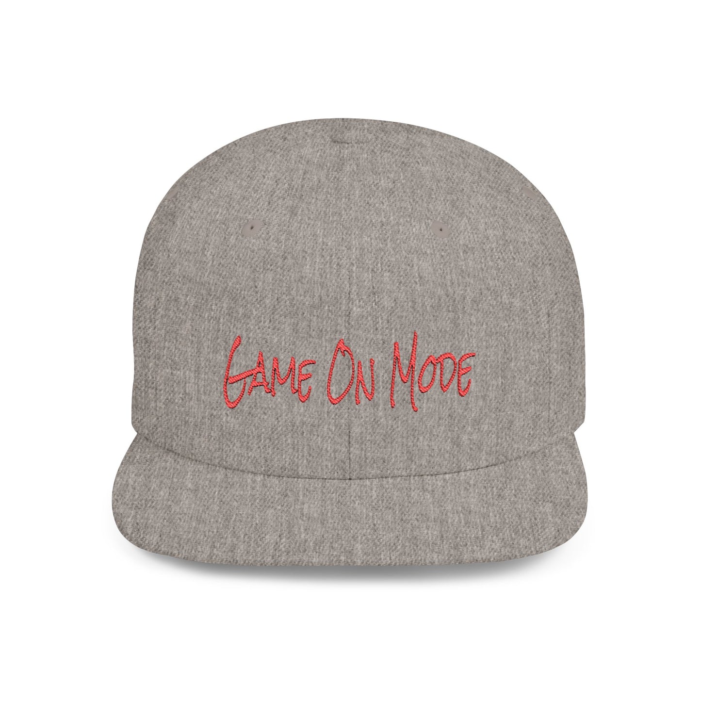 Text Game On Mode Flat Bill Snapback – Lightweight, Custom Fit, Premium Quality