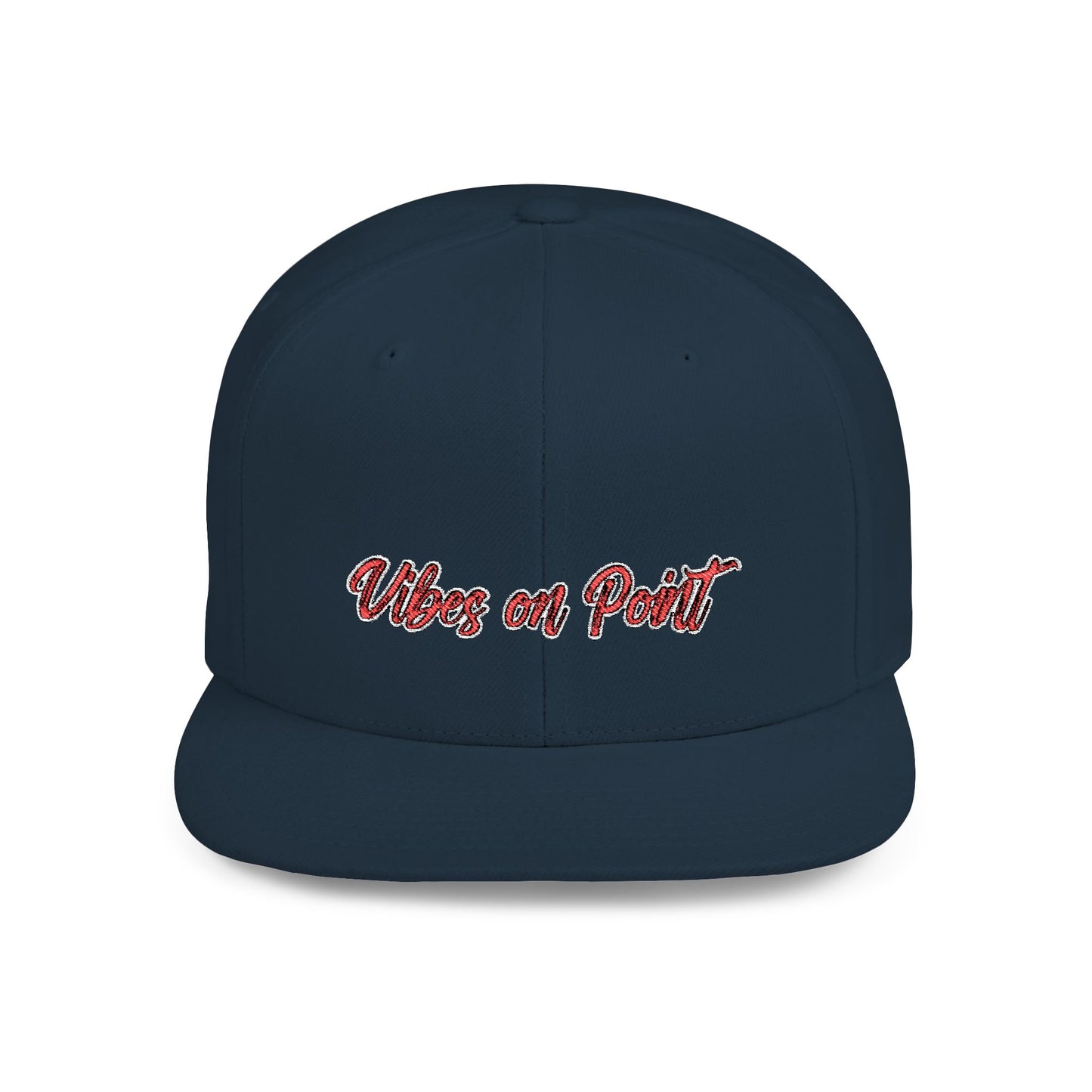 Text Vibes On Point Flat Bill Snapback – Lightweight, Custom Fit, Premium Quality
