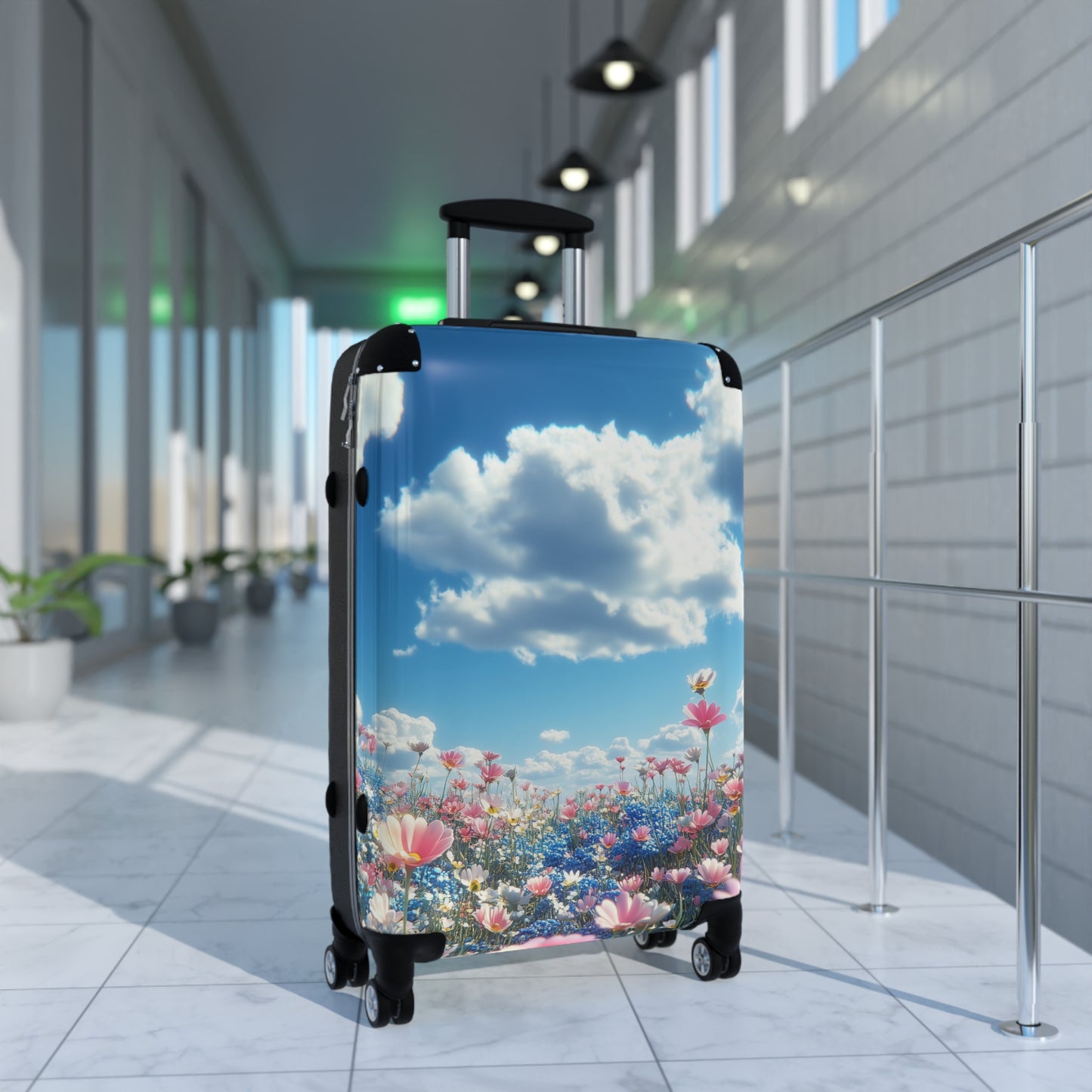 Nature Flowers Floral Sky Spring Carry-On Suitcase - Stylish Luggage for Travelers