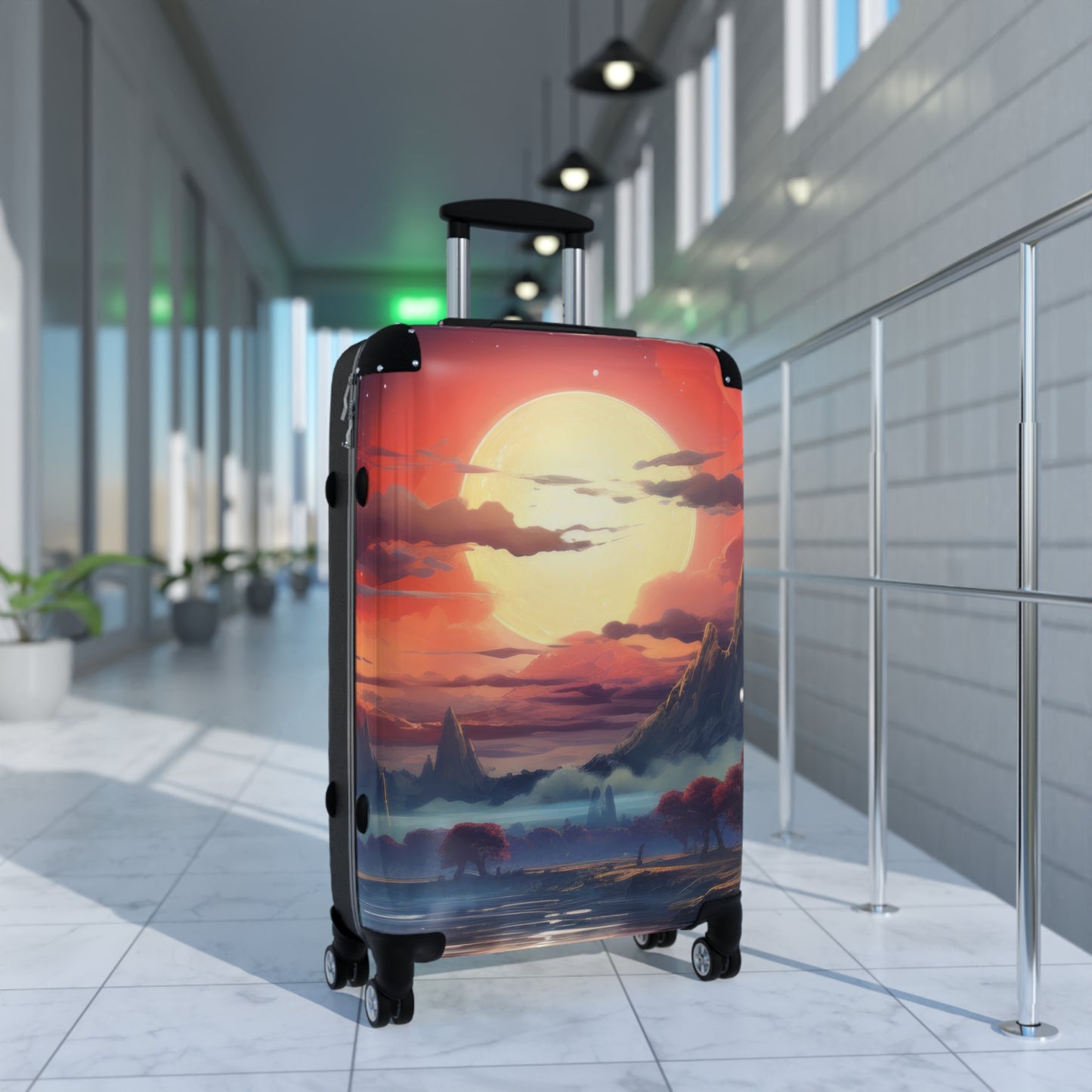 Nature Sunset River Art Carry-On Suitcase - Stylish Luggage for Travelers