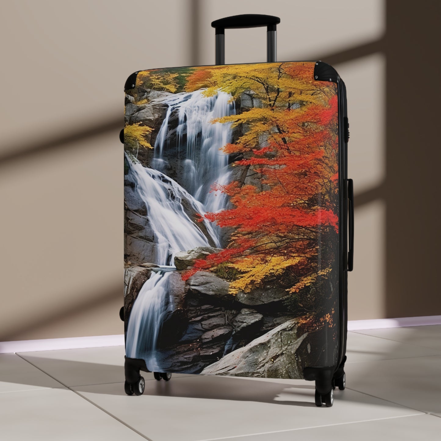 Nature Waterfalls Autumn And Falls Art Carry-On Suitcase - Stylish Luggage for Travelers