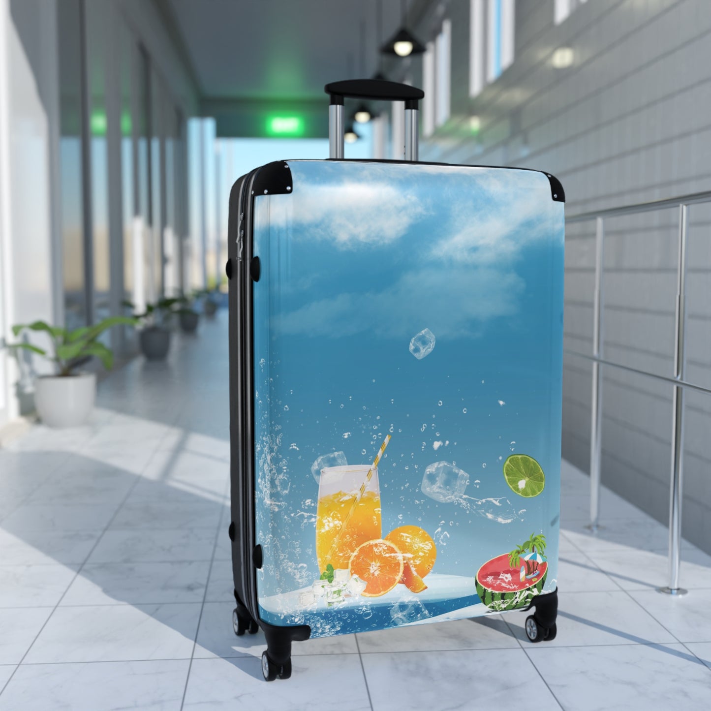 Nature Summer Watermelon Blue Refreshing Art Carry-On Suitcase - Stylish Luggage for Travelers
