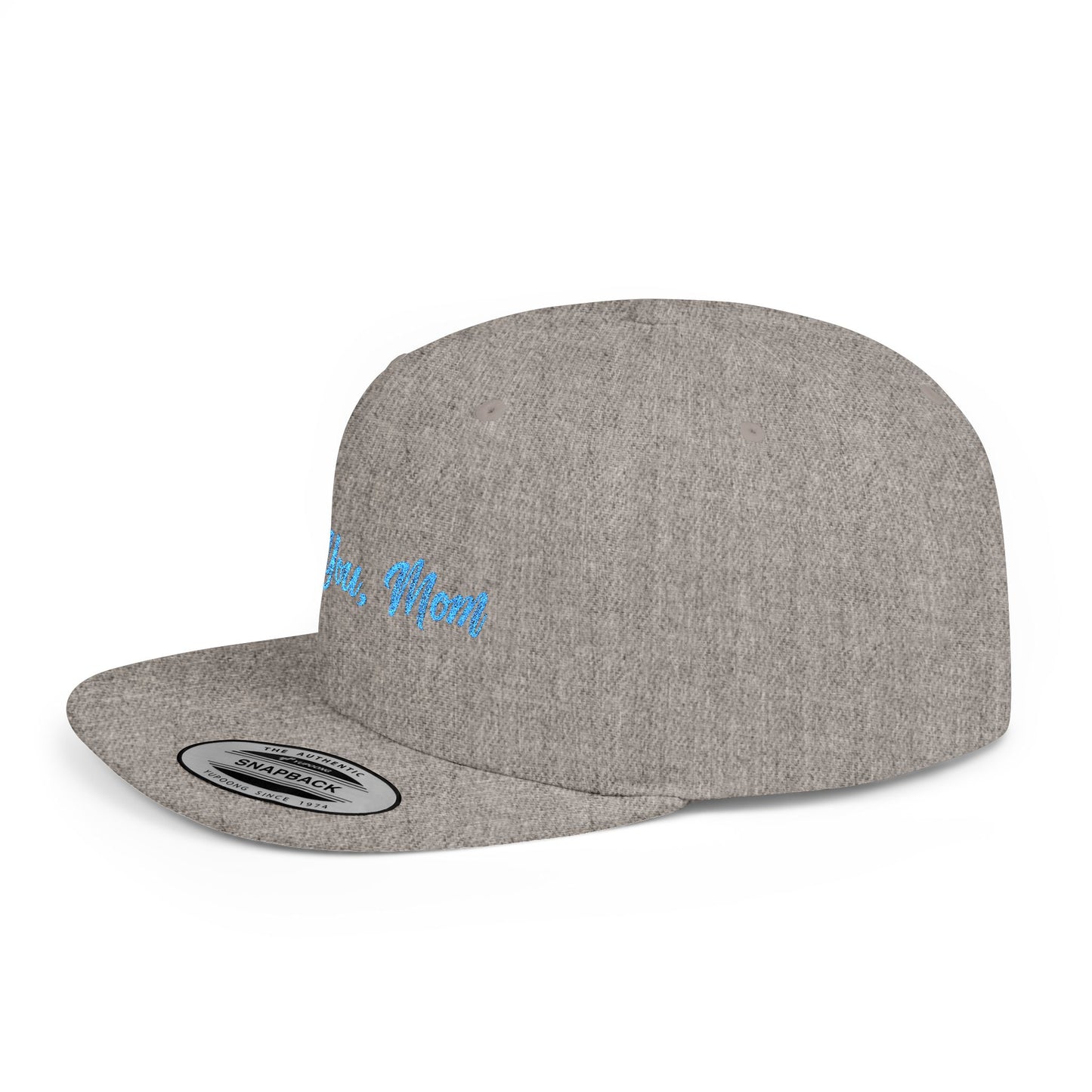 Text Love You Mom Flat Bill Snapback – Lightweight, Custom Fit, Premium Quality