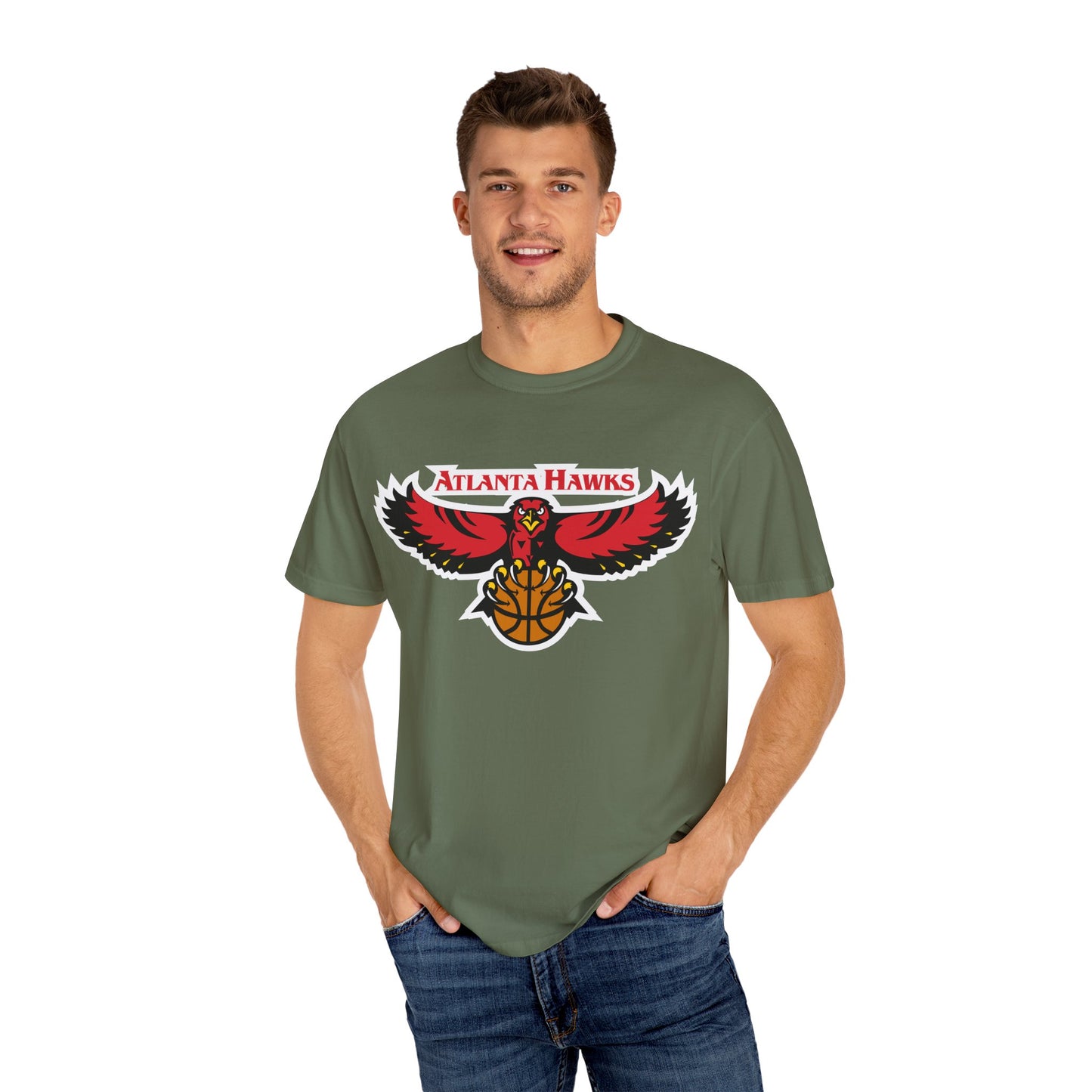 Atlanta Hawks Rise And Grind Garment-Dyed T-Shirt – Premium Cotton Tee for Customization