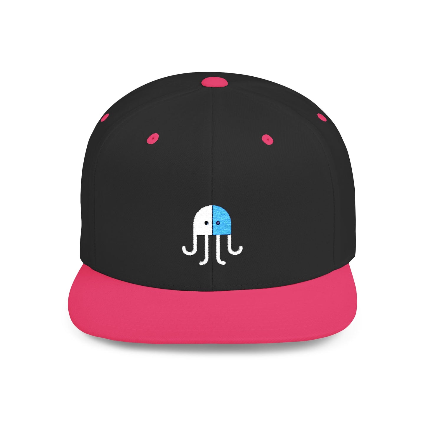 Icons Embroidered Jellyfish Flat Bill Snapback – Lightweight, Custom Fit, Premium Quality