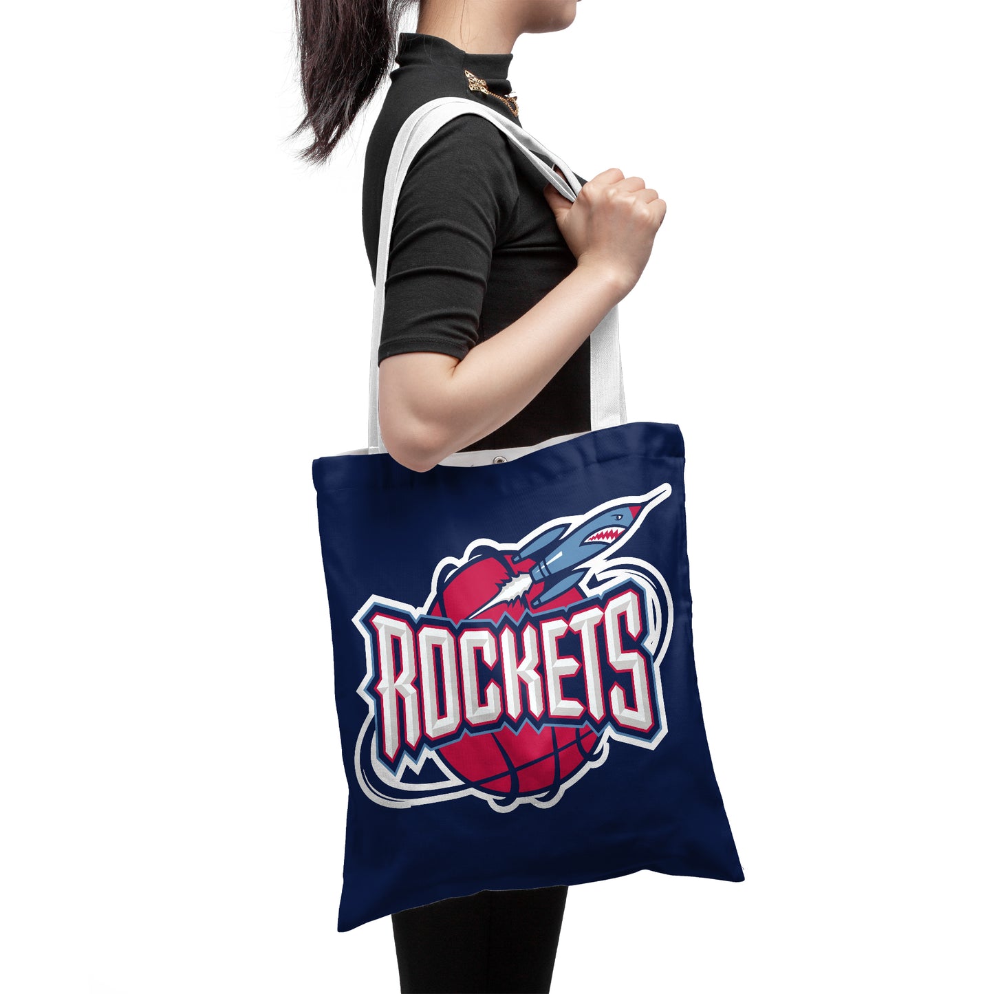 NBA Houston Rockets Fans Polyester Canvas Tote Bag - Durable and Stylish